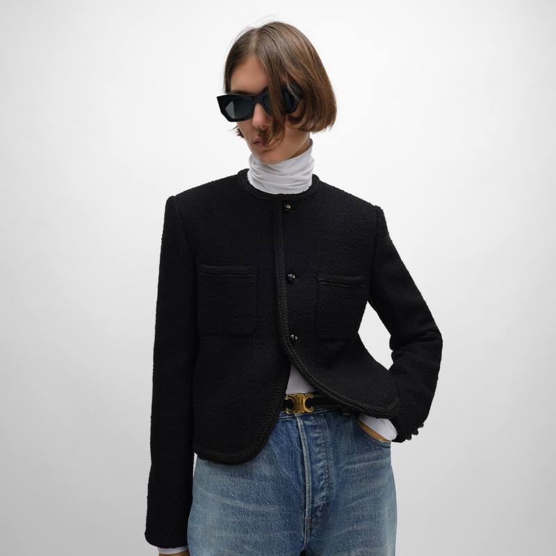 CELINE chasseur jacket IN wool natté outlook