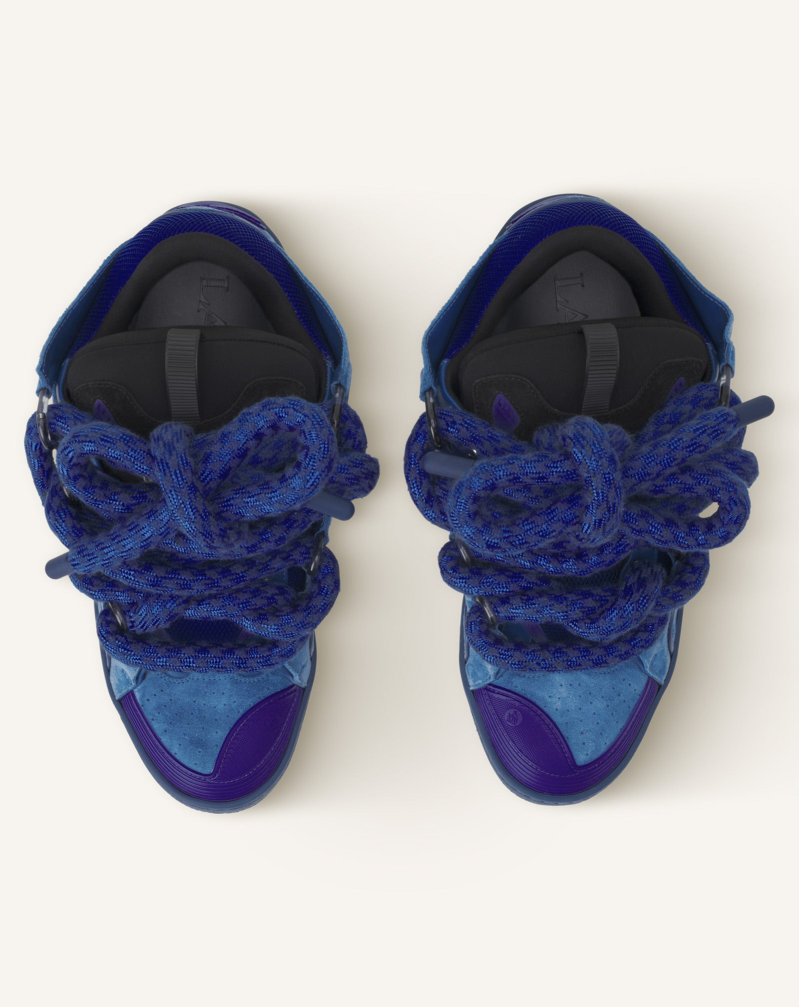 CURB SNEAKERS IN LEATHER WITH SNAKE LACES - 4