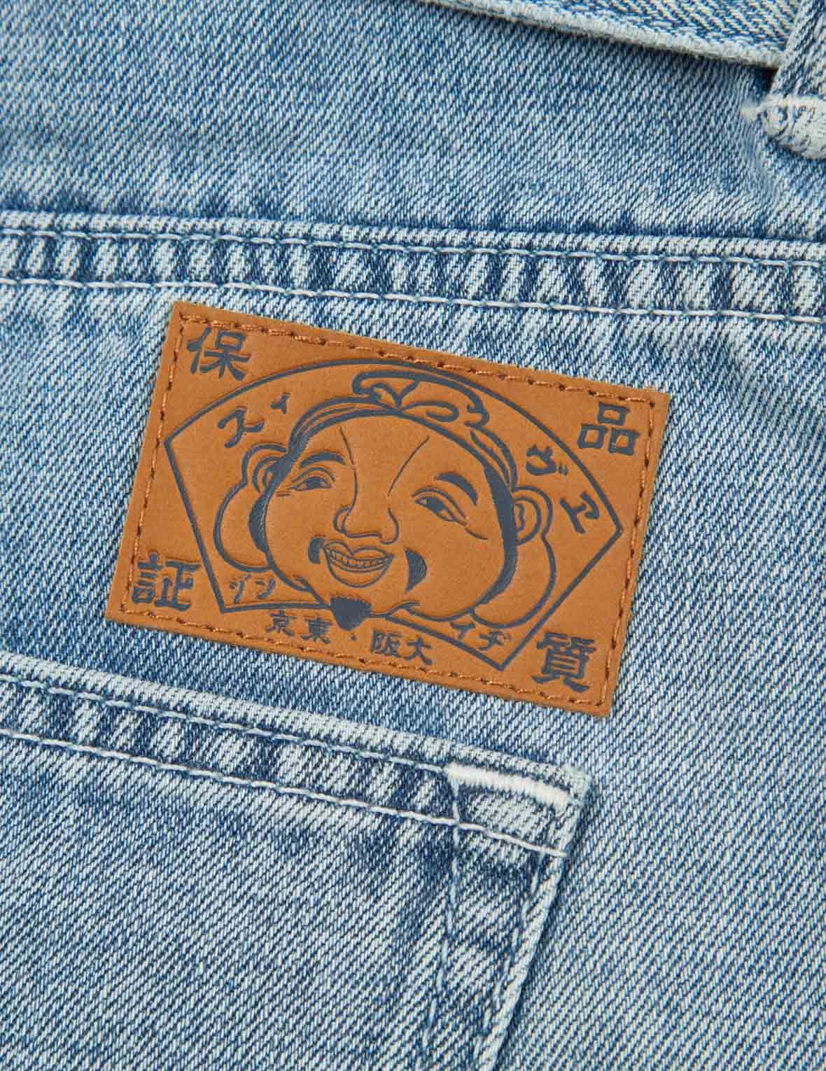 SEAGULL PRINT PAPER BAG DENIM SHORTS - 13