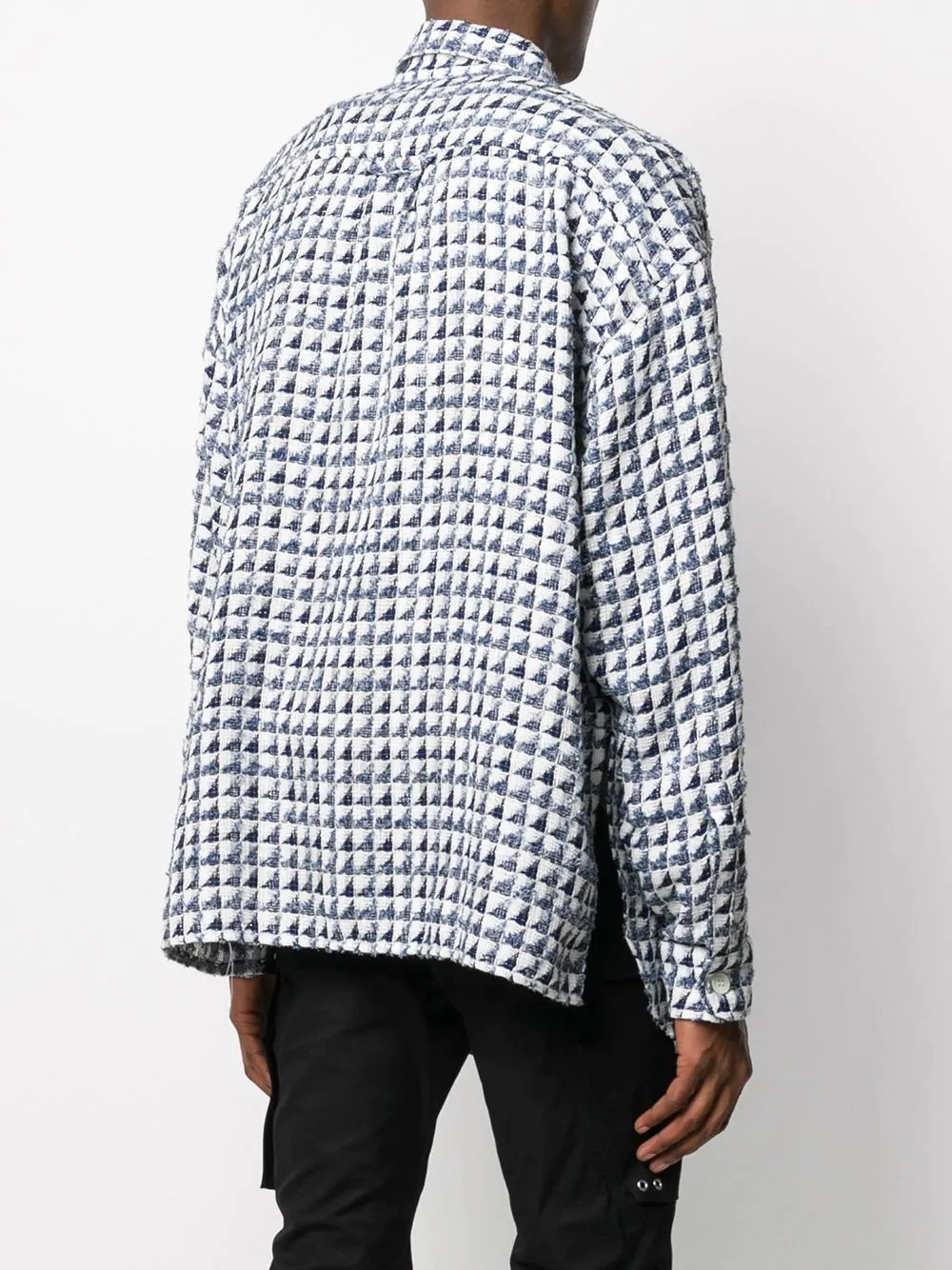 geometric print oversized shirt - 5