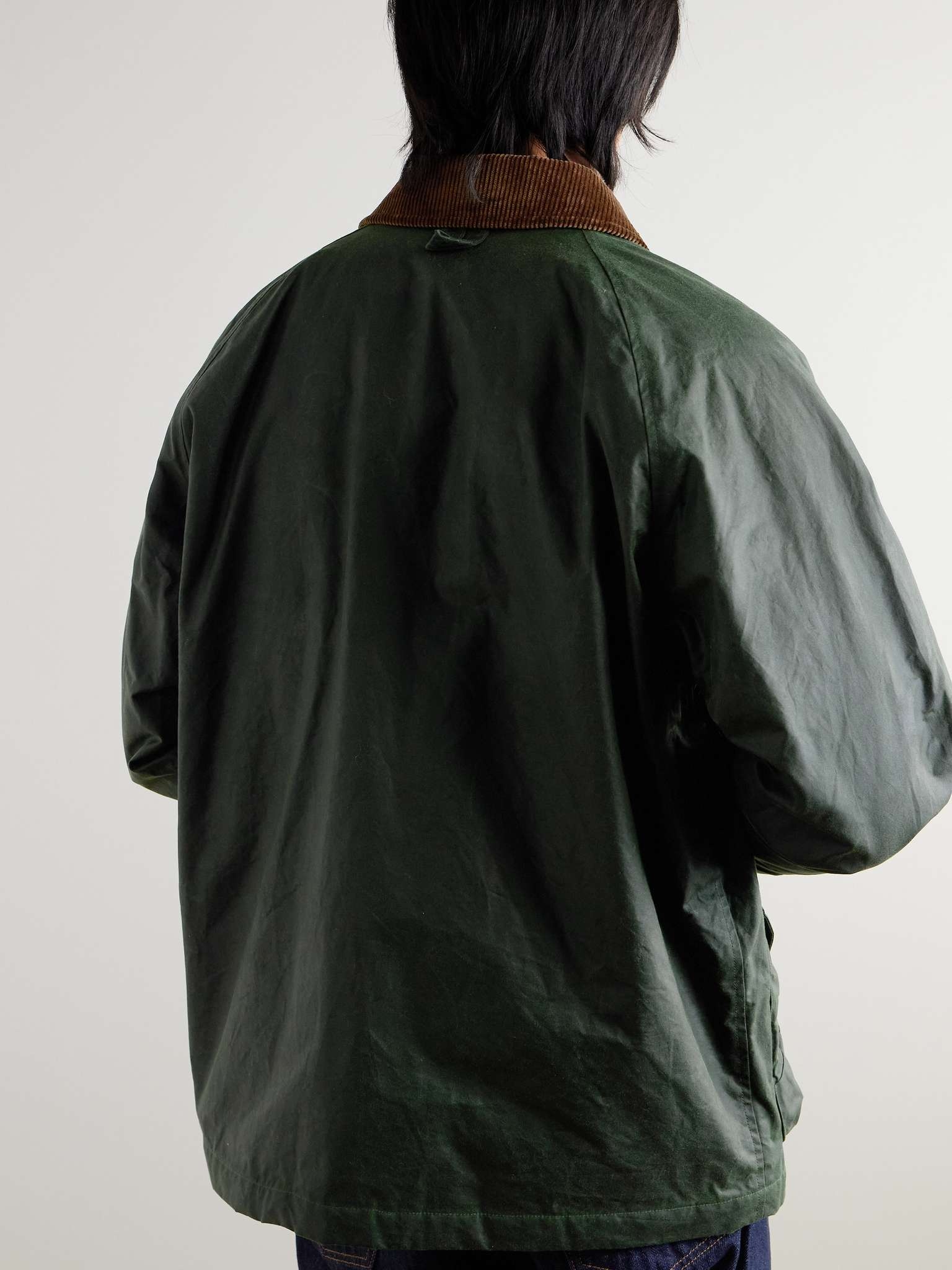 Corduroy-Trimmed Waxed-Cotton Jacket - 4