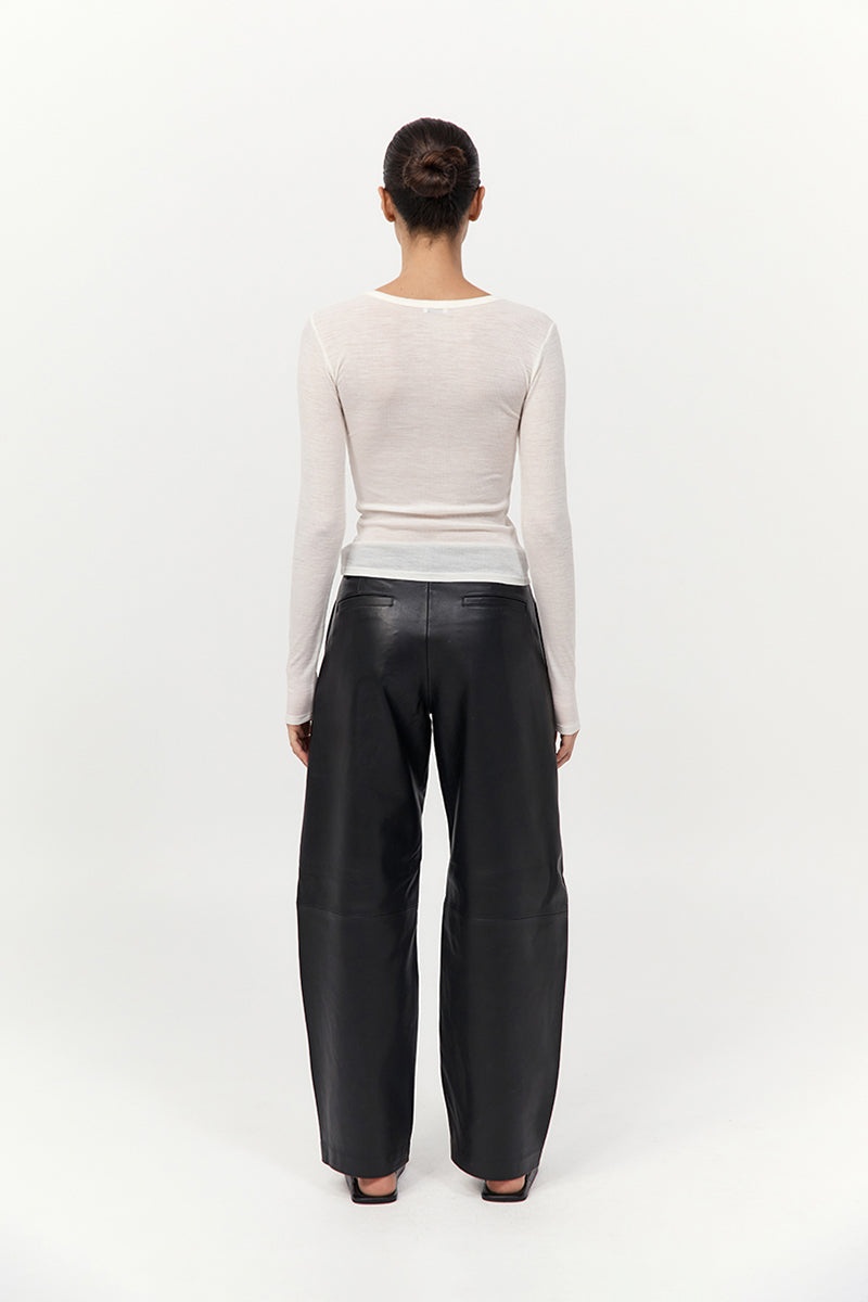 Baby Wool Long Sleeve Top - Off White - 4