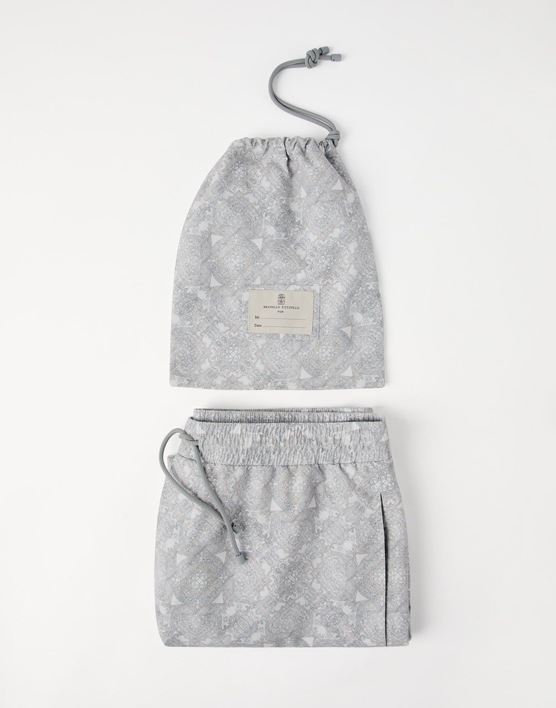 Paisley nylon swim shorts 4