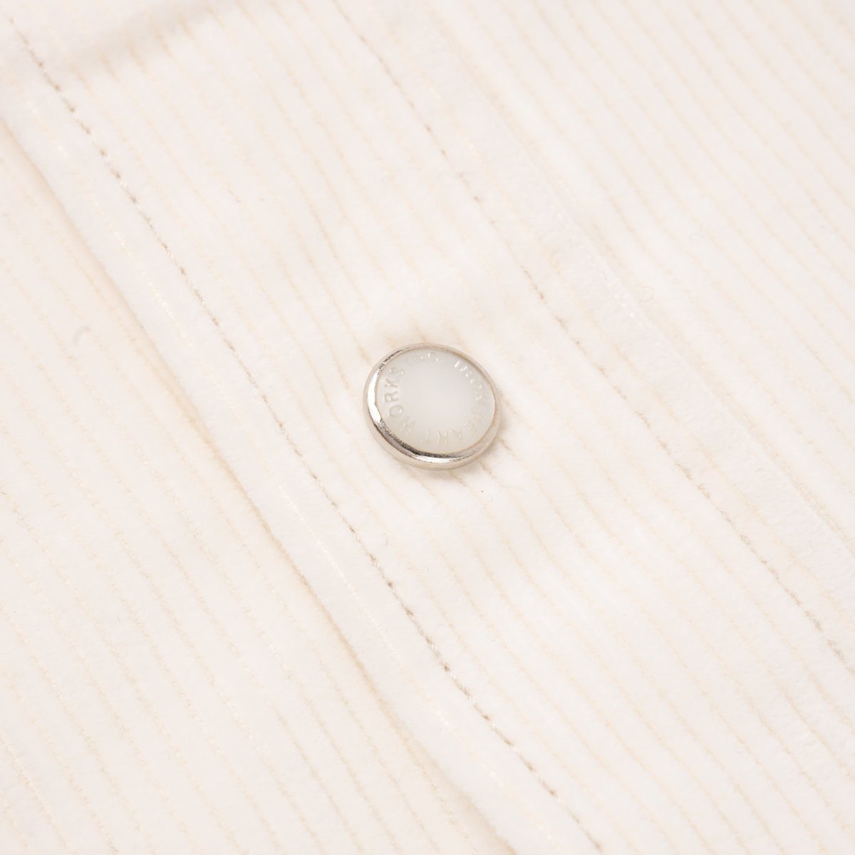 IHSH-398-WHT 11oz Corduroy Western Shirt -  Off White - 13