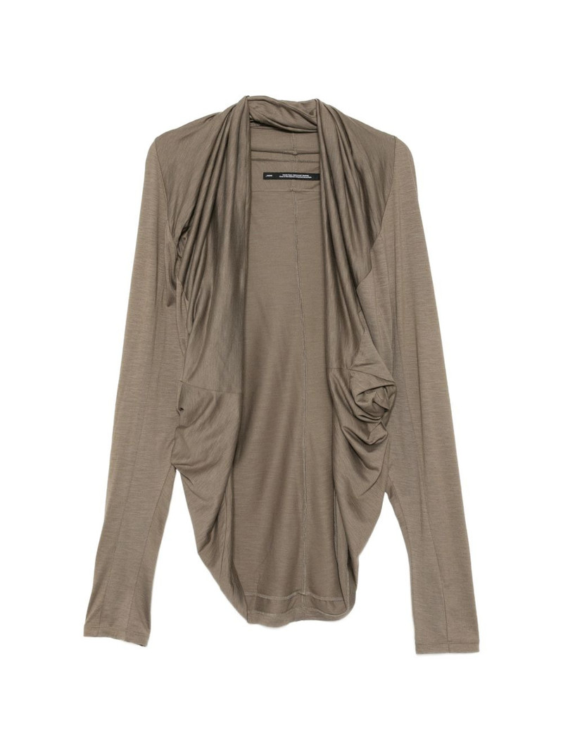 draped panelled cardigan 1