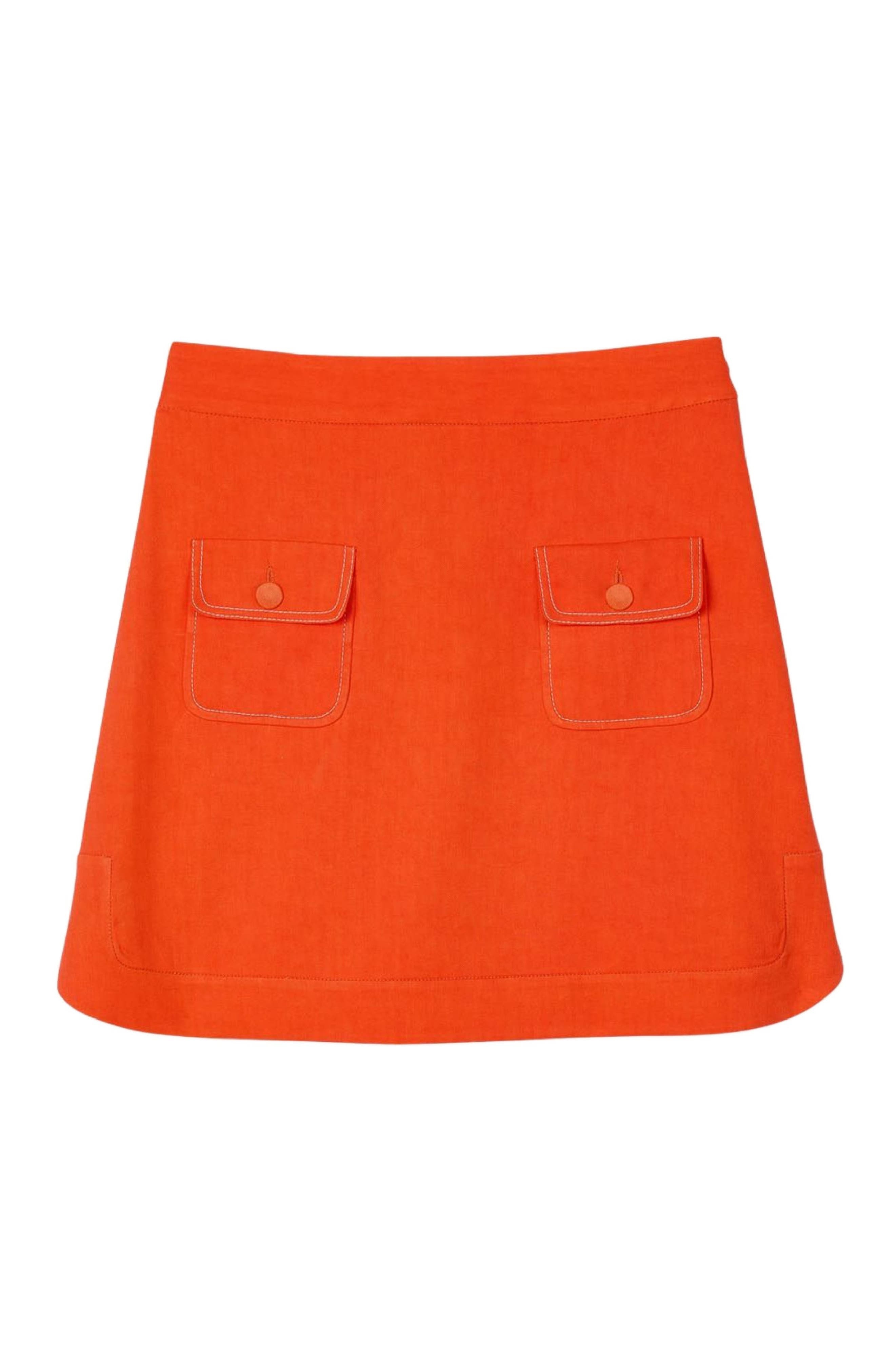SANDRO Short skirt with pockets in Orange at Nordstrom - 5