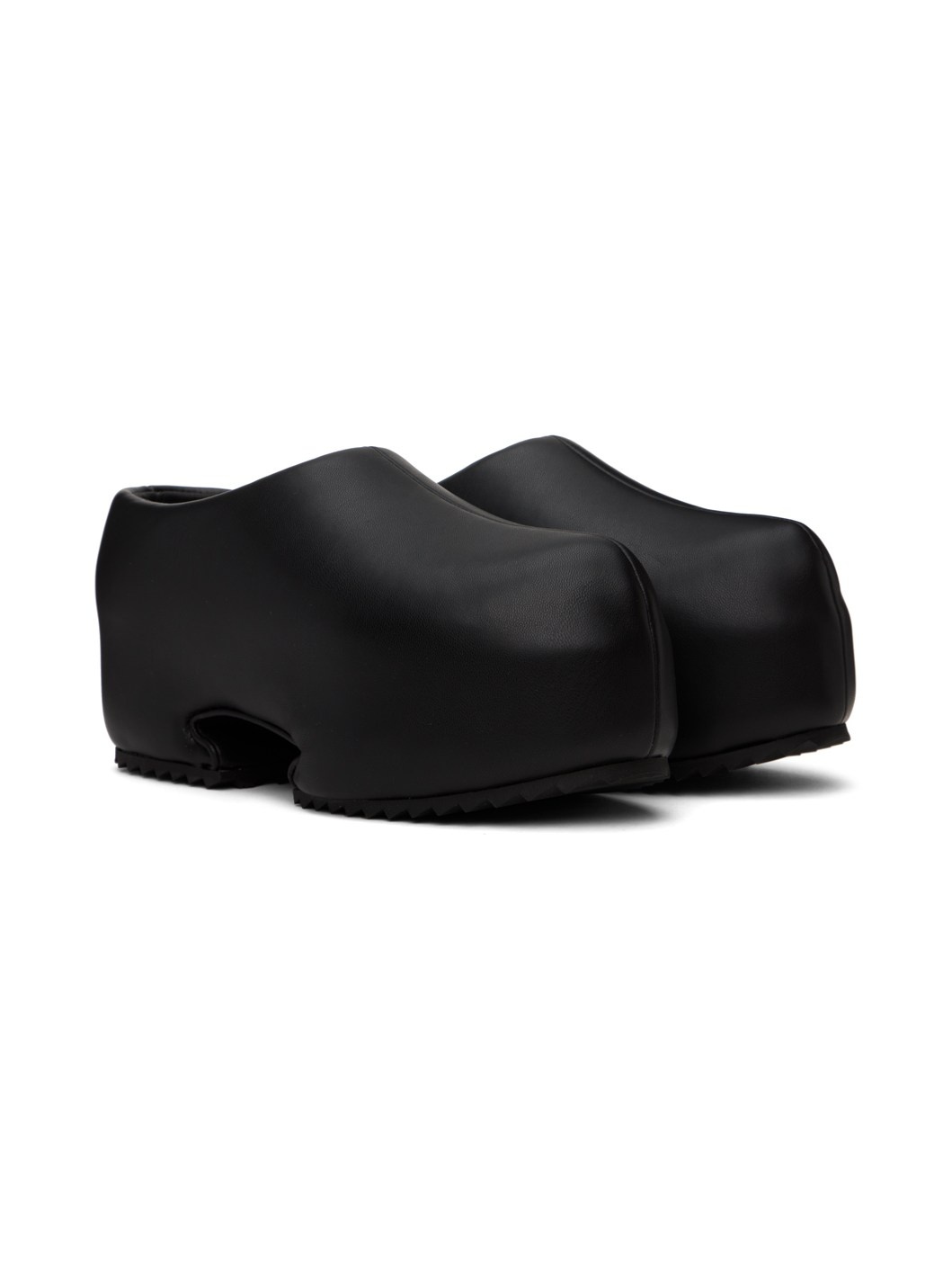 Black Pointed Clogs - 4