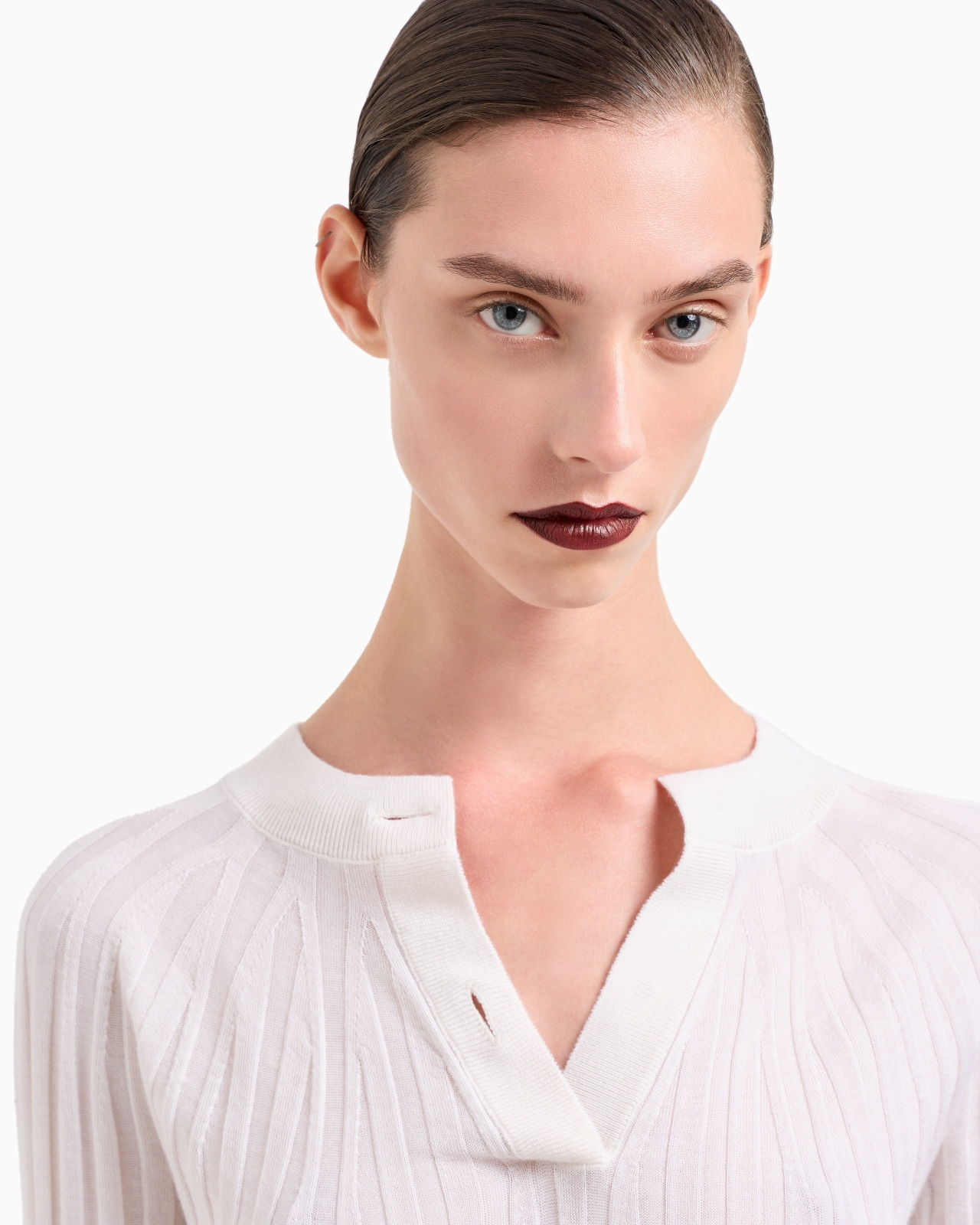 CREW-NECK RIB-KNIT JUMPER IN CASHMERE AND SILK - 5