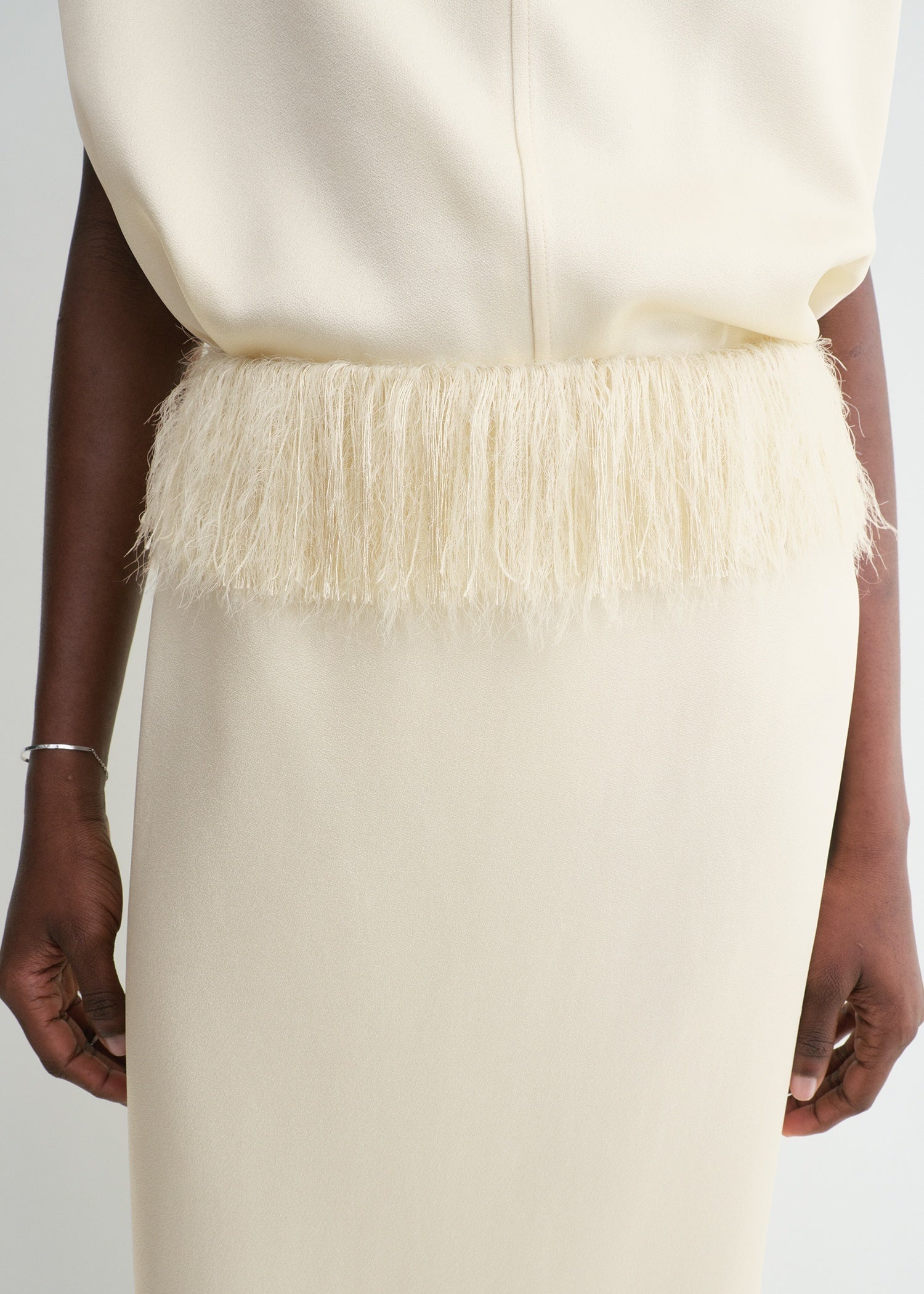 Fringe skirt macadamia - 6