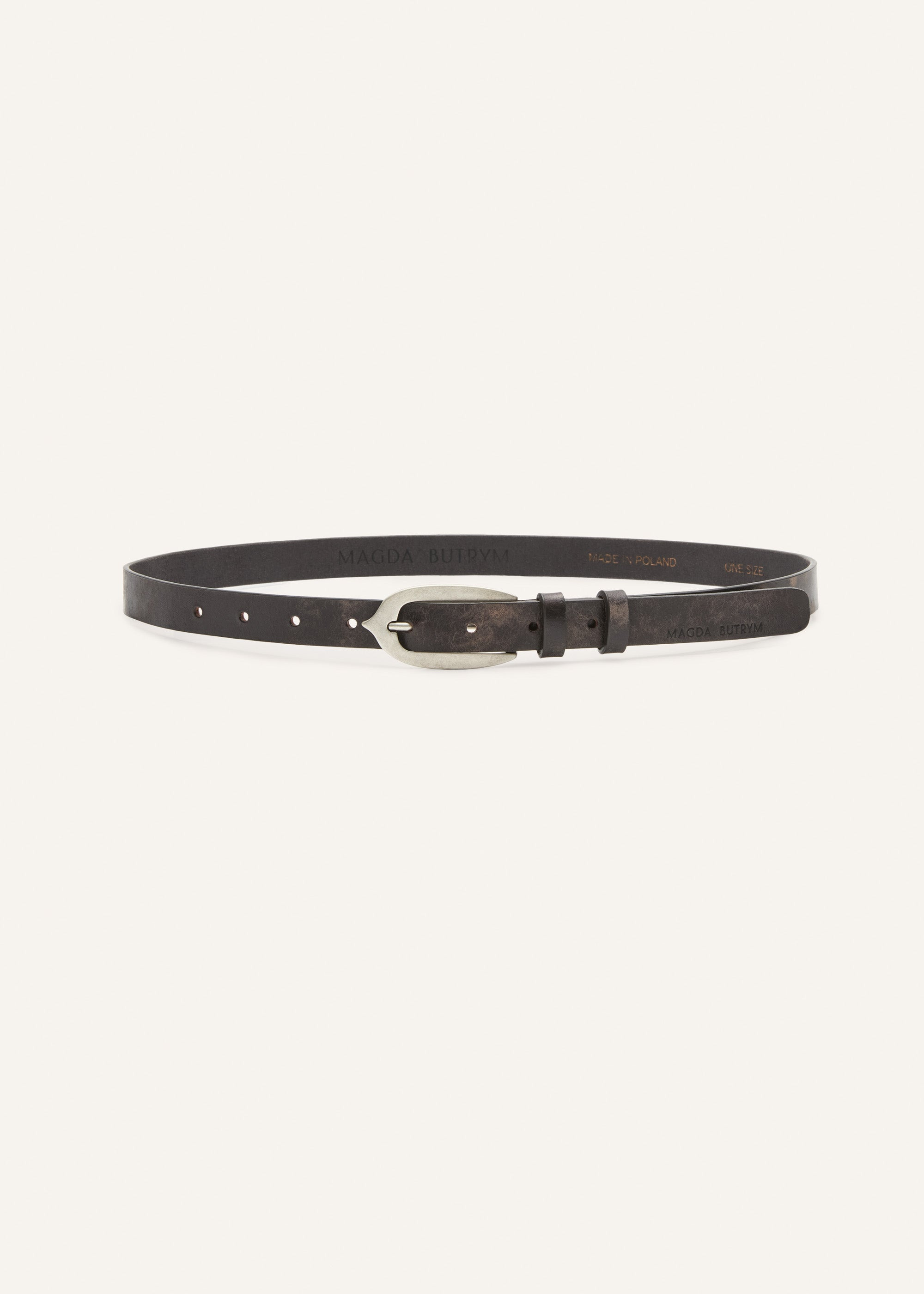 Archer buckle leather belt in vintage brown - 2