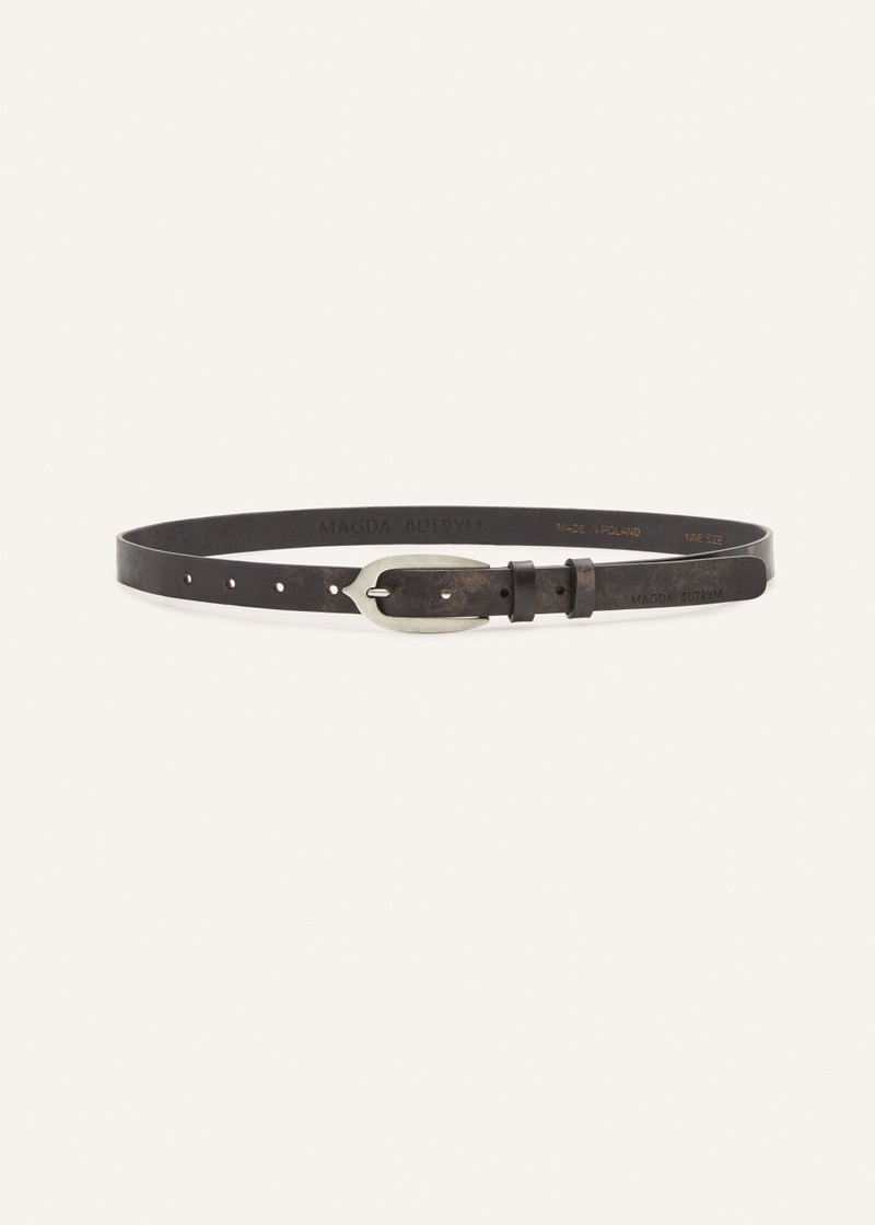 MAGDA BUTRYM Archer buckle leather belt in vintage brown outlook