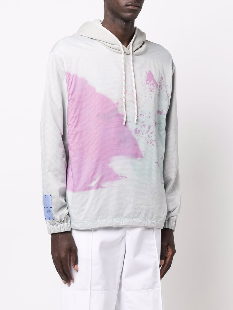 abstract-print cotton hoodie 3