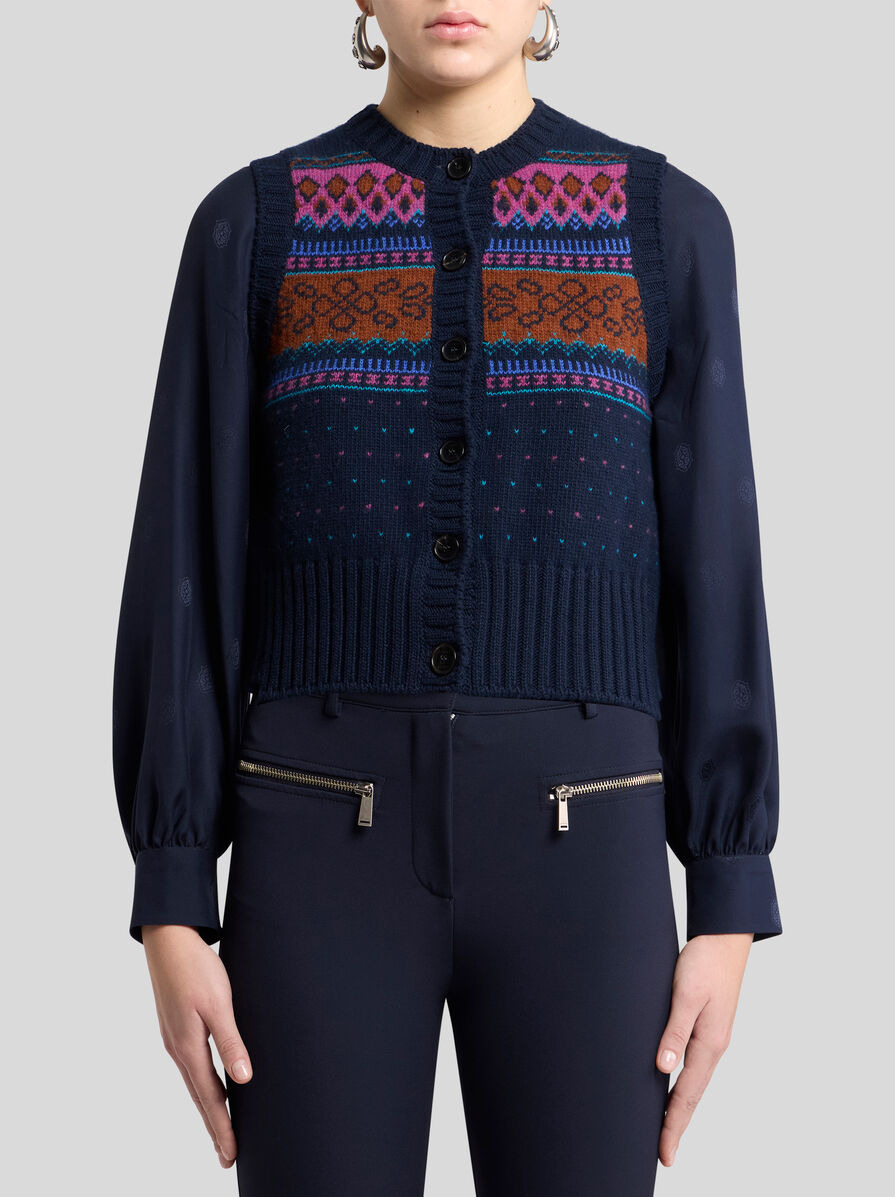 WOOL JACQUARD WAISTCOAT - 2