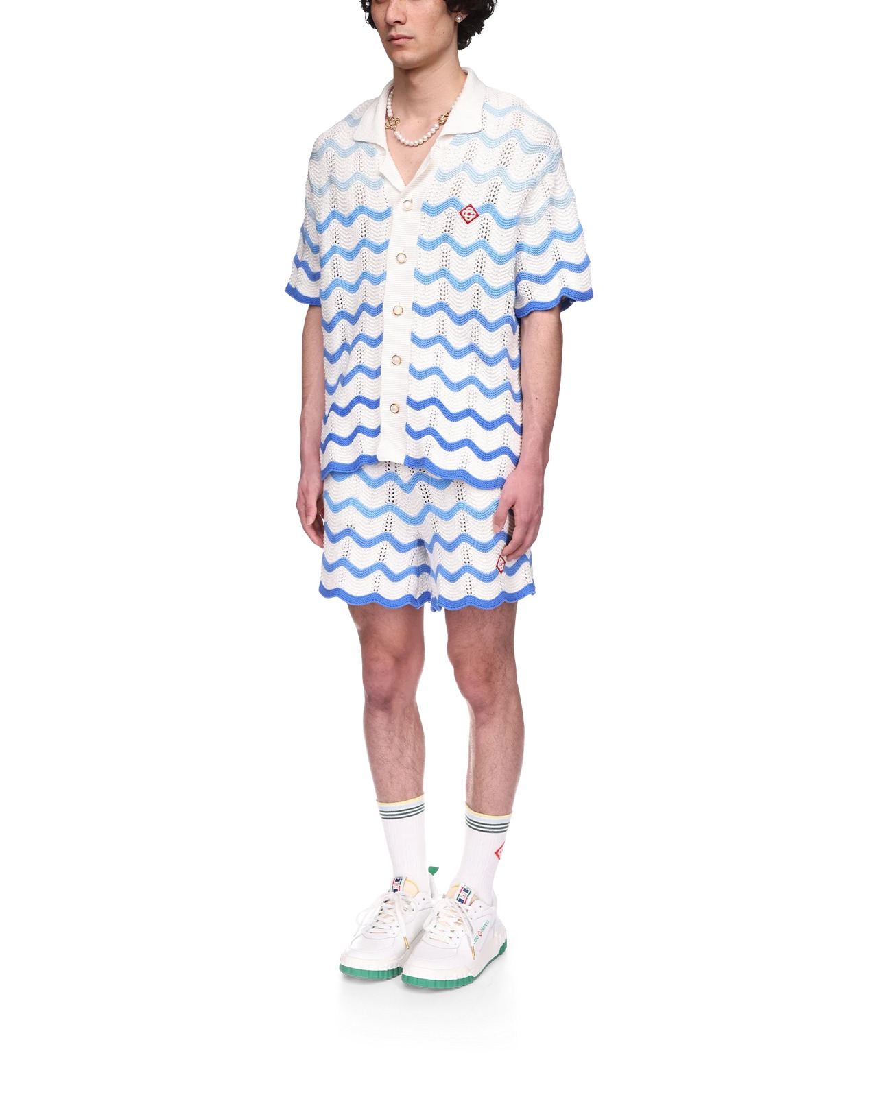 Wavy Gradient Crochet Shirt | Casablanca Paris - 4