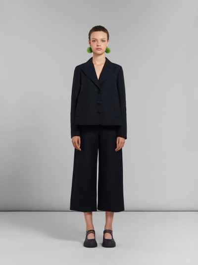 Marni BLACK CADY CROPPED TROUSERS outlook