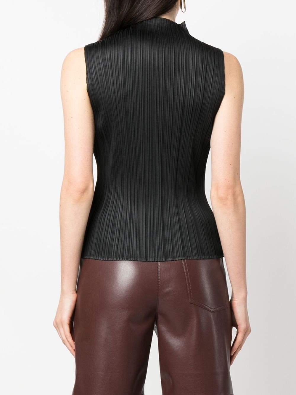 plisse sleeveless top - 4