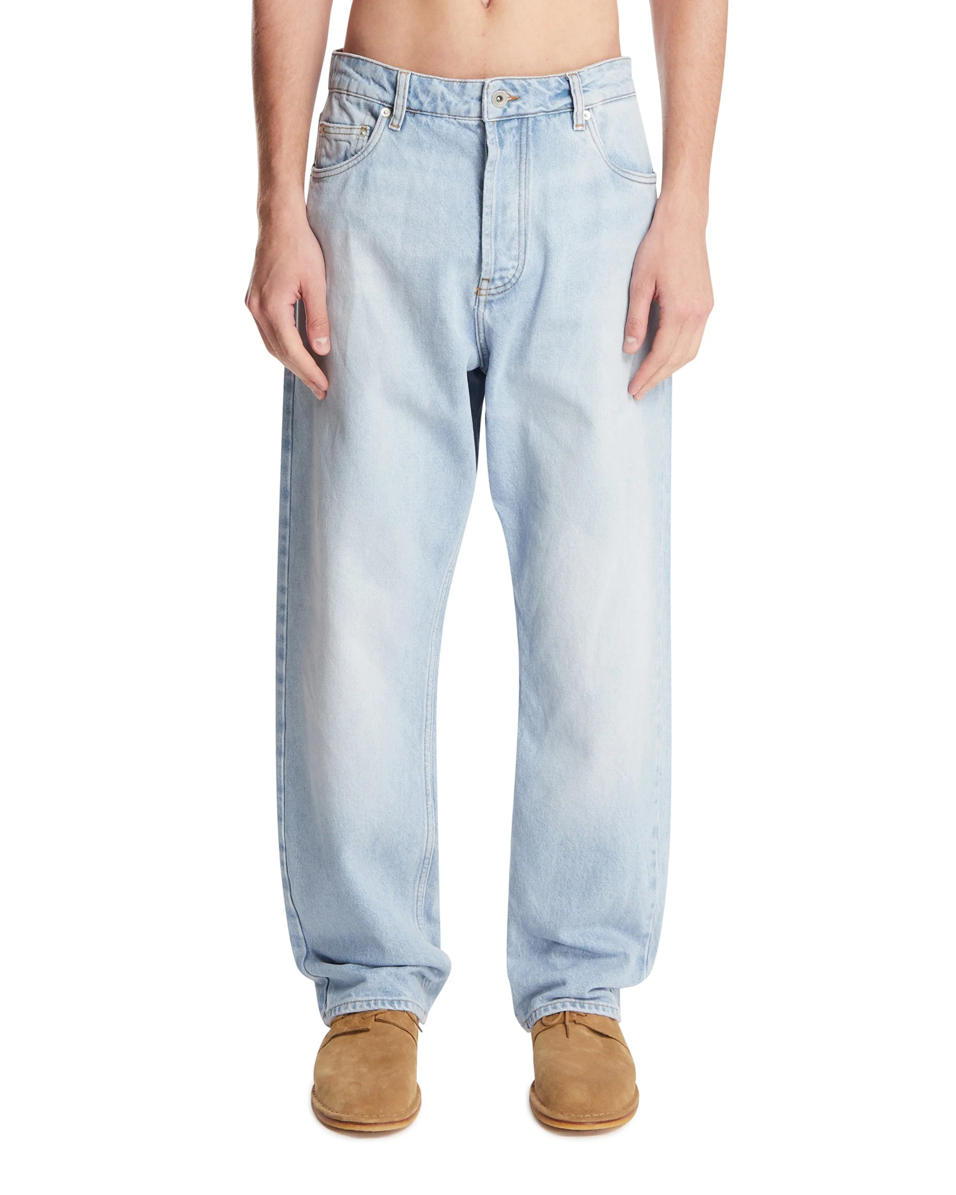 Blue Riso 90's Bleached Wash Jeans - 1