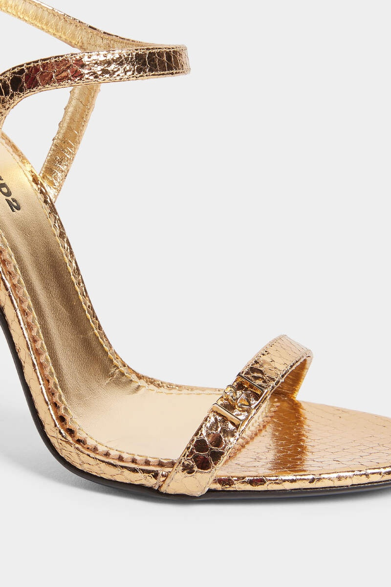 DOUBLE D HEELED LEATHER SANDALS 4