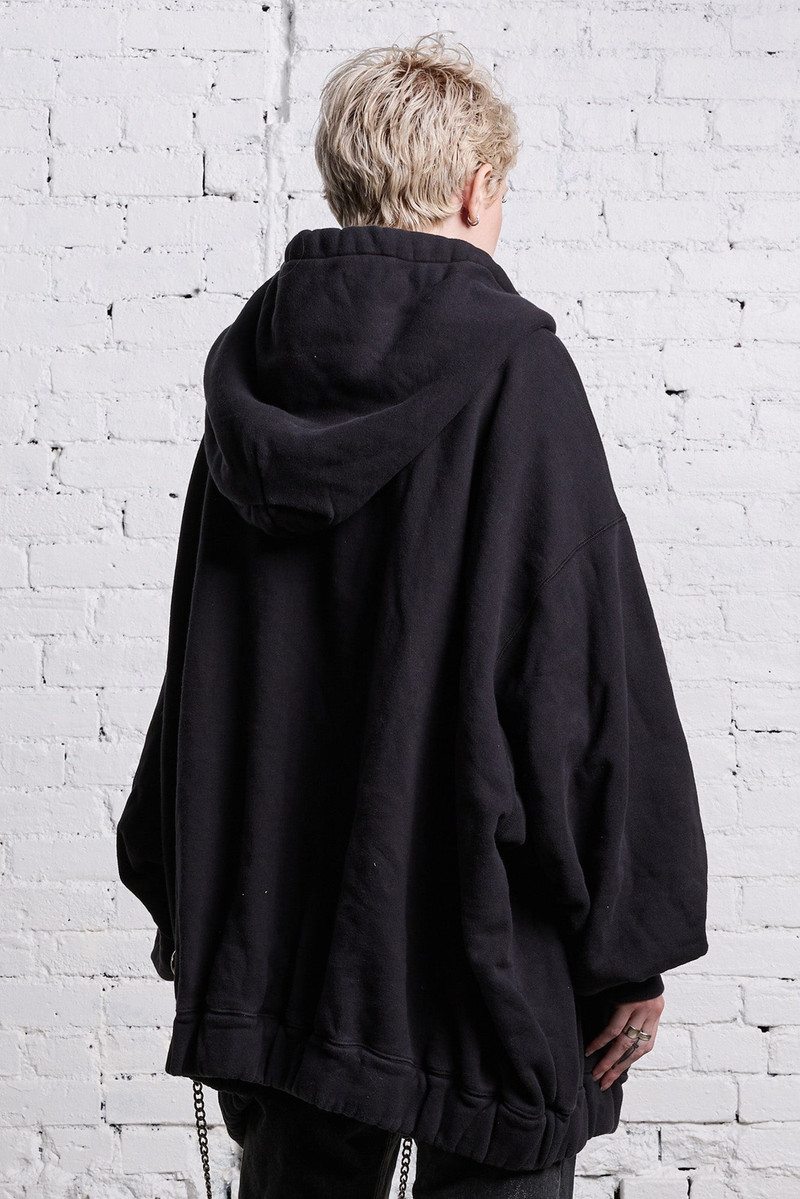 JUMBO ZIP HOODIE - BLACK 6