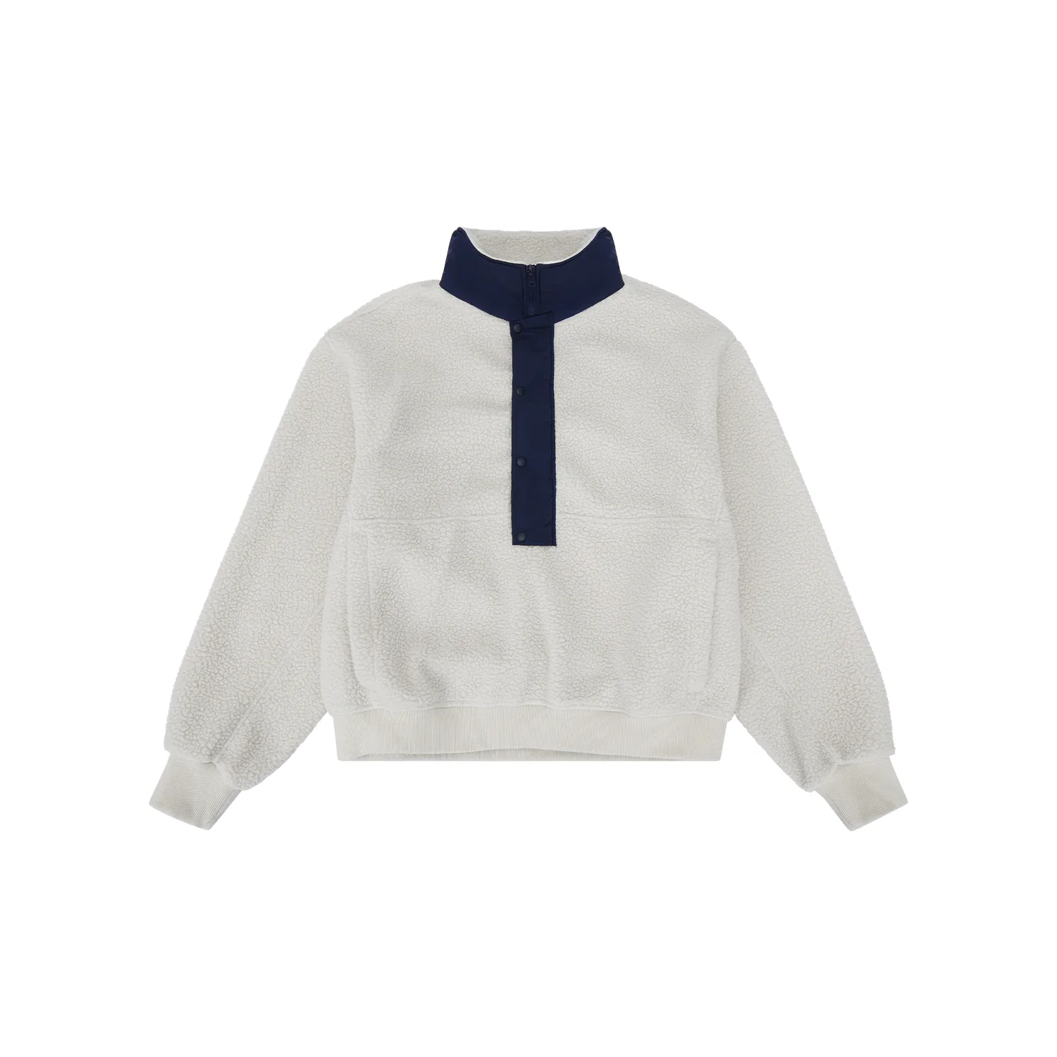SYSTEM HALF ZIP FLEECE BONE - 1