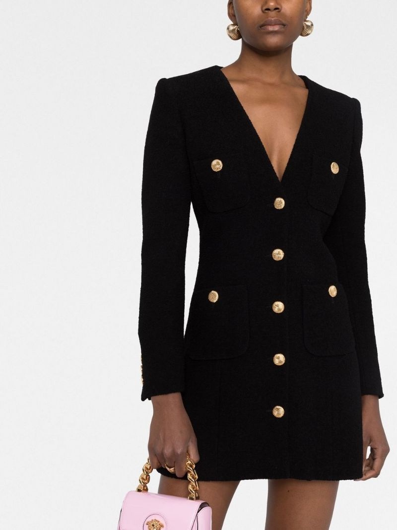 V-neck blazer dress - 5