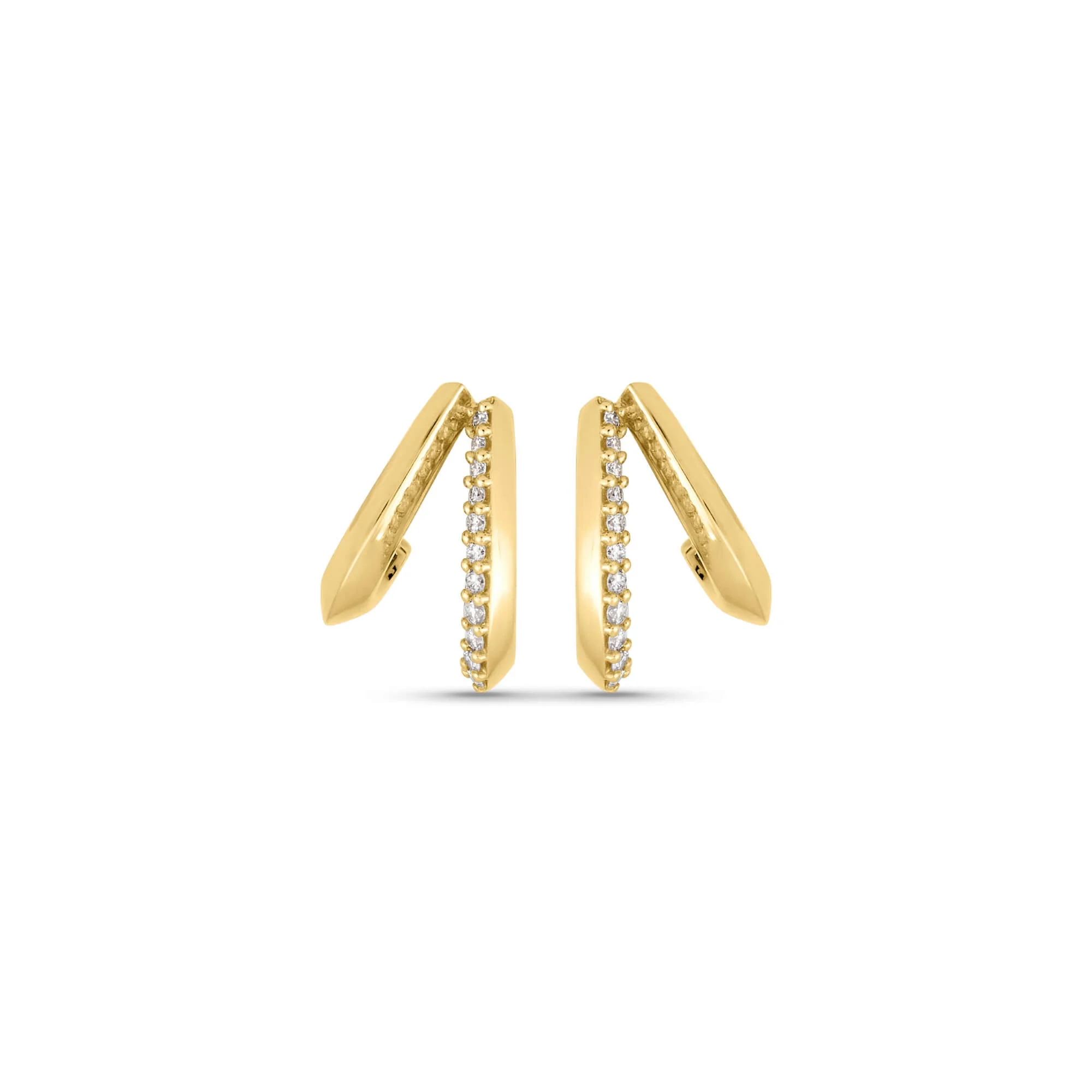 Blair Diamond Pave Cuff Earrings - 1