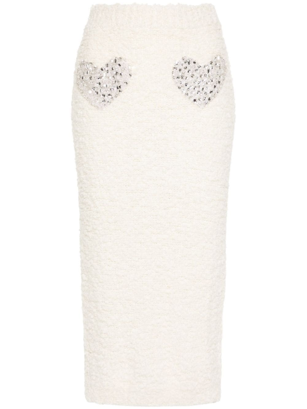 crystal-embellished midi skirt - 1