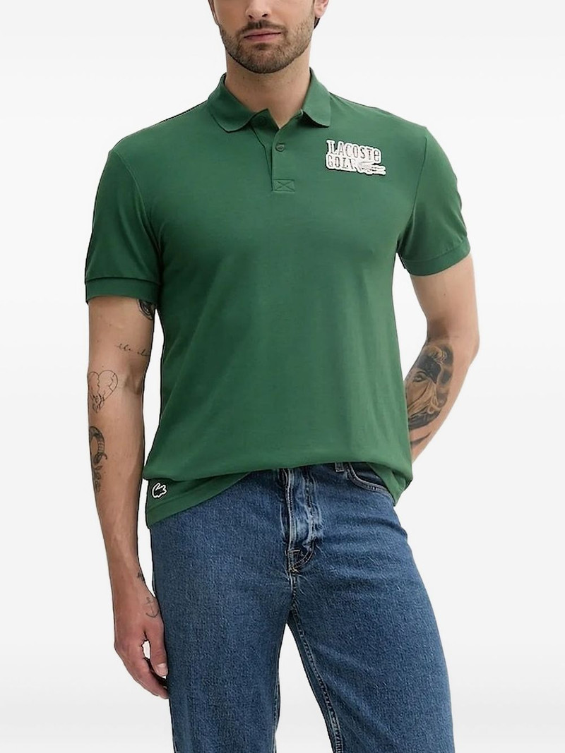 crocodile-patch short-sleeved polo shirt 1