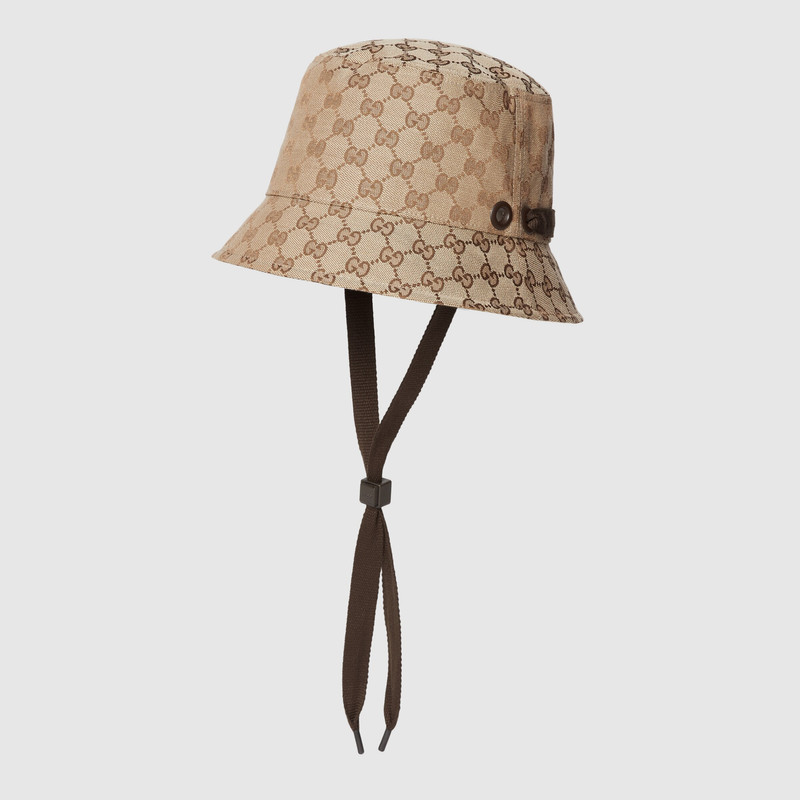 GG canvas bucket hat with tie 1