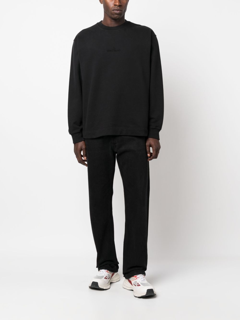 logo-embroidered cotton sweatshirt - 2