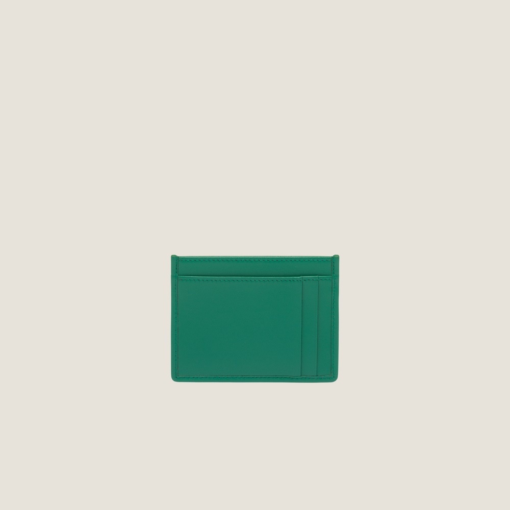 Matelassé nappa leather card holder - 2