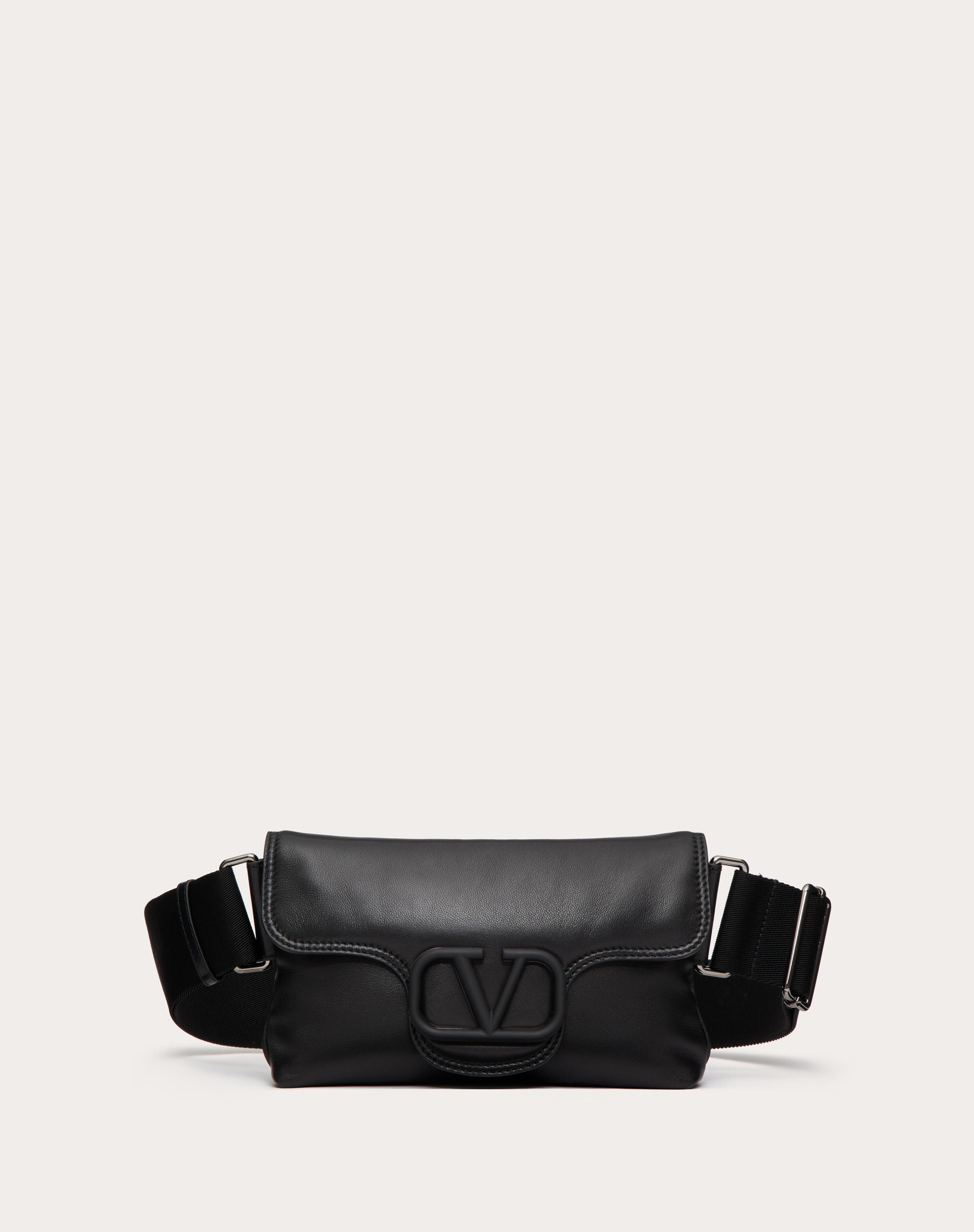 VALENTINO GARAVANI NOIR NAPPA LEATHER SHOULDER BAG - 1