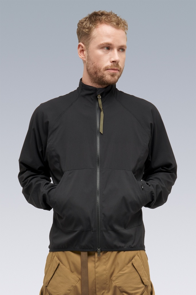 J97-M Nylon Stretch Contour Jacket Black