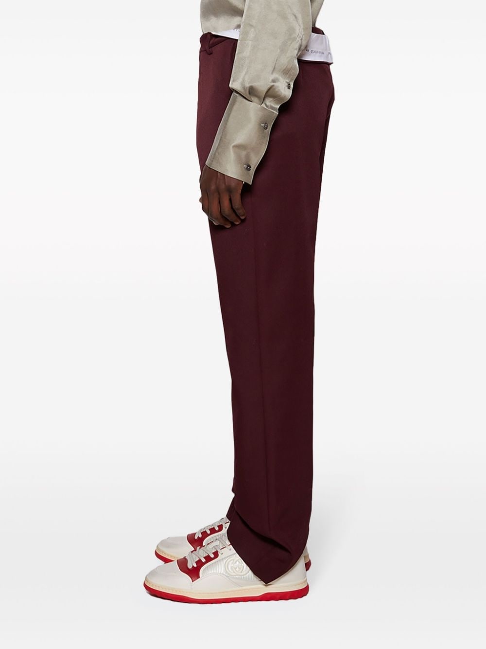 straight-leg tailored trousers - 4