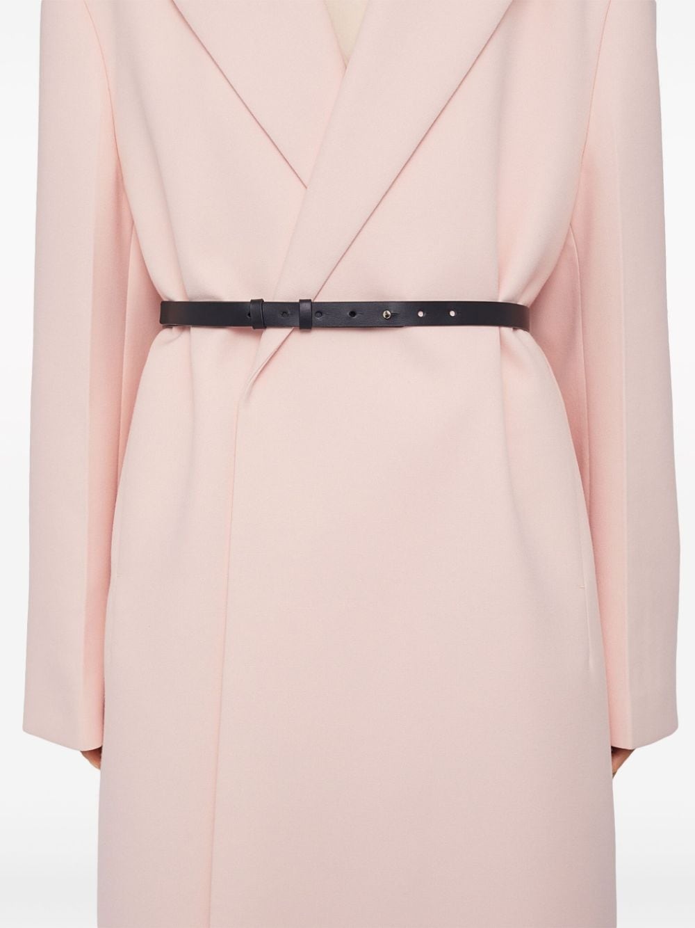 belted peak-lapel coat - 6