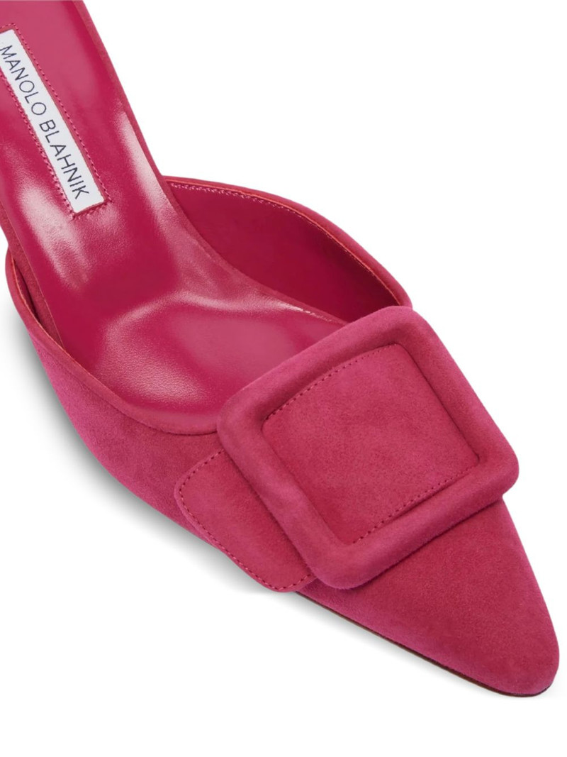 Maysale square buckle point-toe mules 4