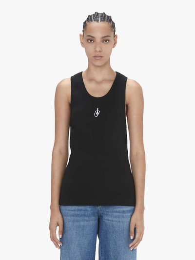 JW Anderson TANK TOP WITH ANCHOR LOGO EMBROIDERY outlook