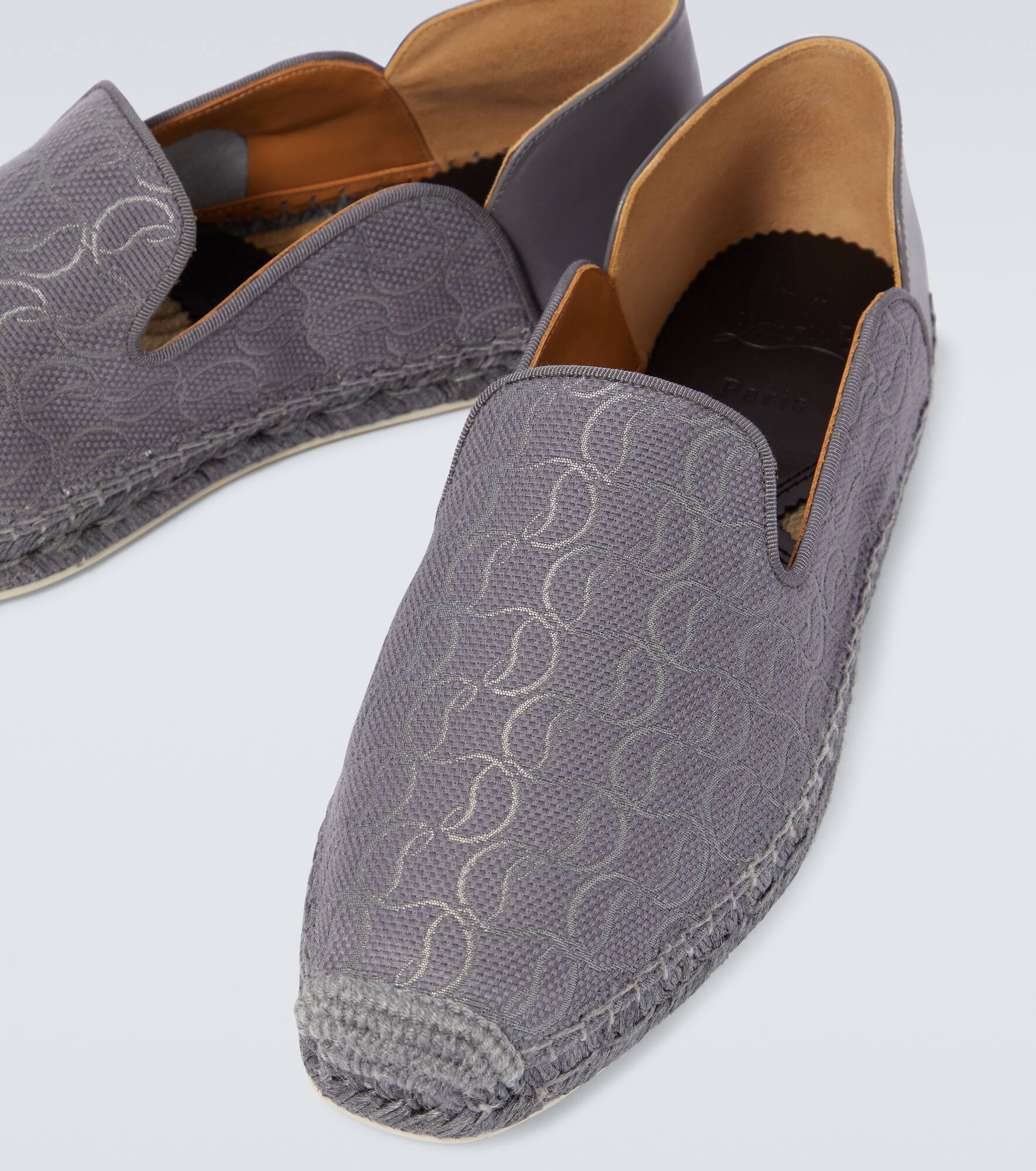 Espadon leather-trimmed jacquard espadrilles - 3