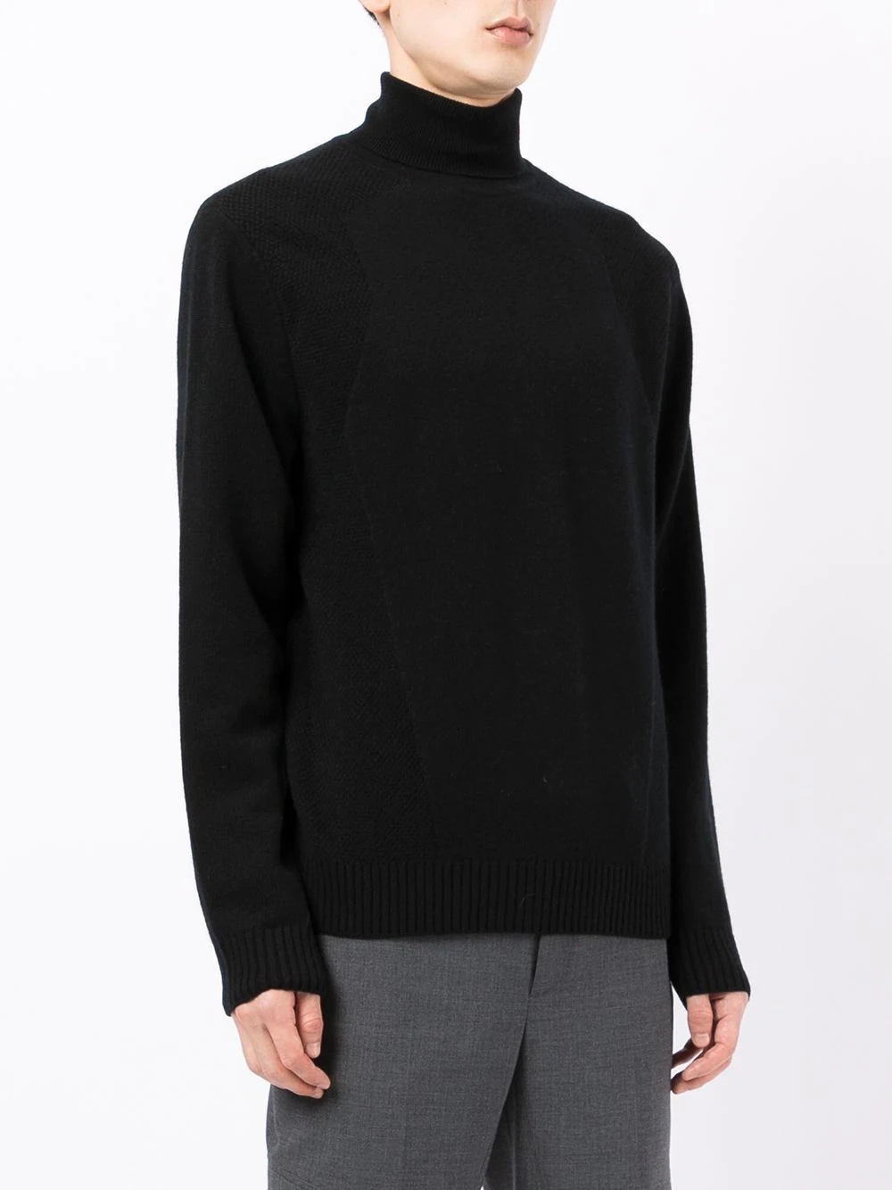 roll neck cashmere sweater - 3