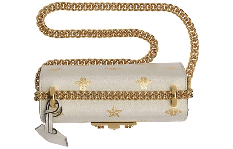 (WMNS) Gucci Padlock Bee Star Small-Sized Single-Shoulder Bag White 432182-DJ2LG-8711 - 5