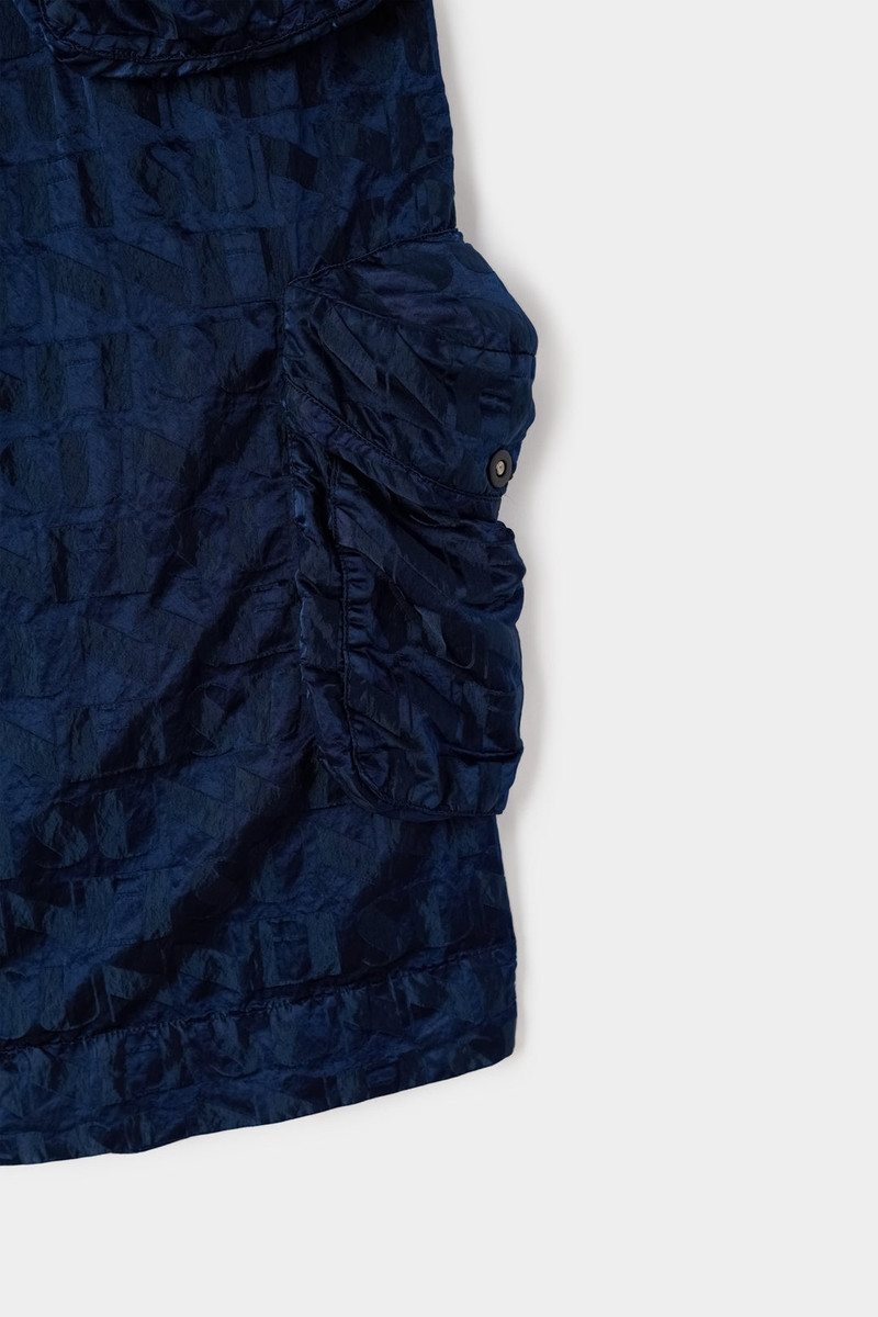 ALLOVER SHORT ELASTIC PANTS / blue 6