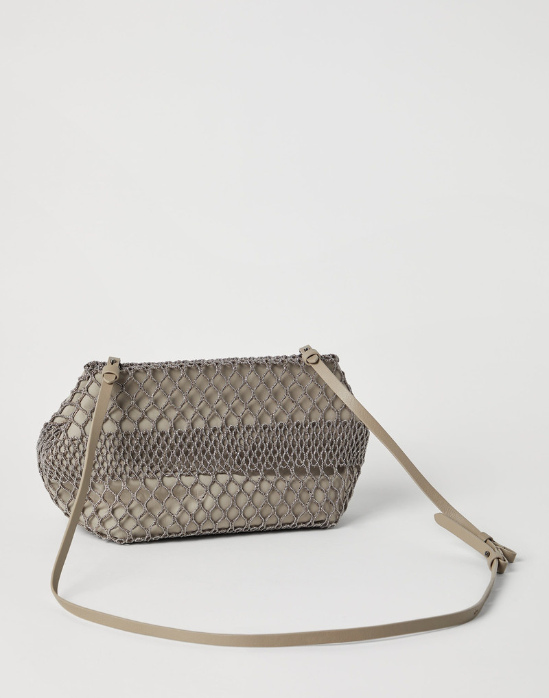 Brunello Cucinelli Precious net embroidery bag outlook
