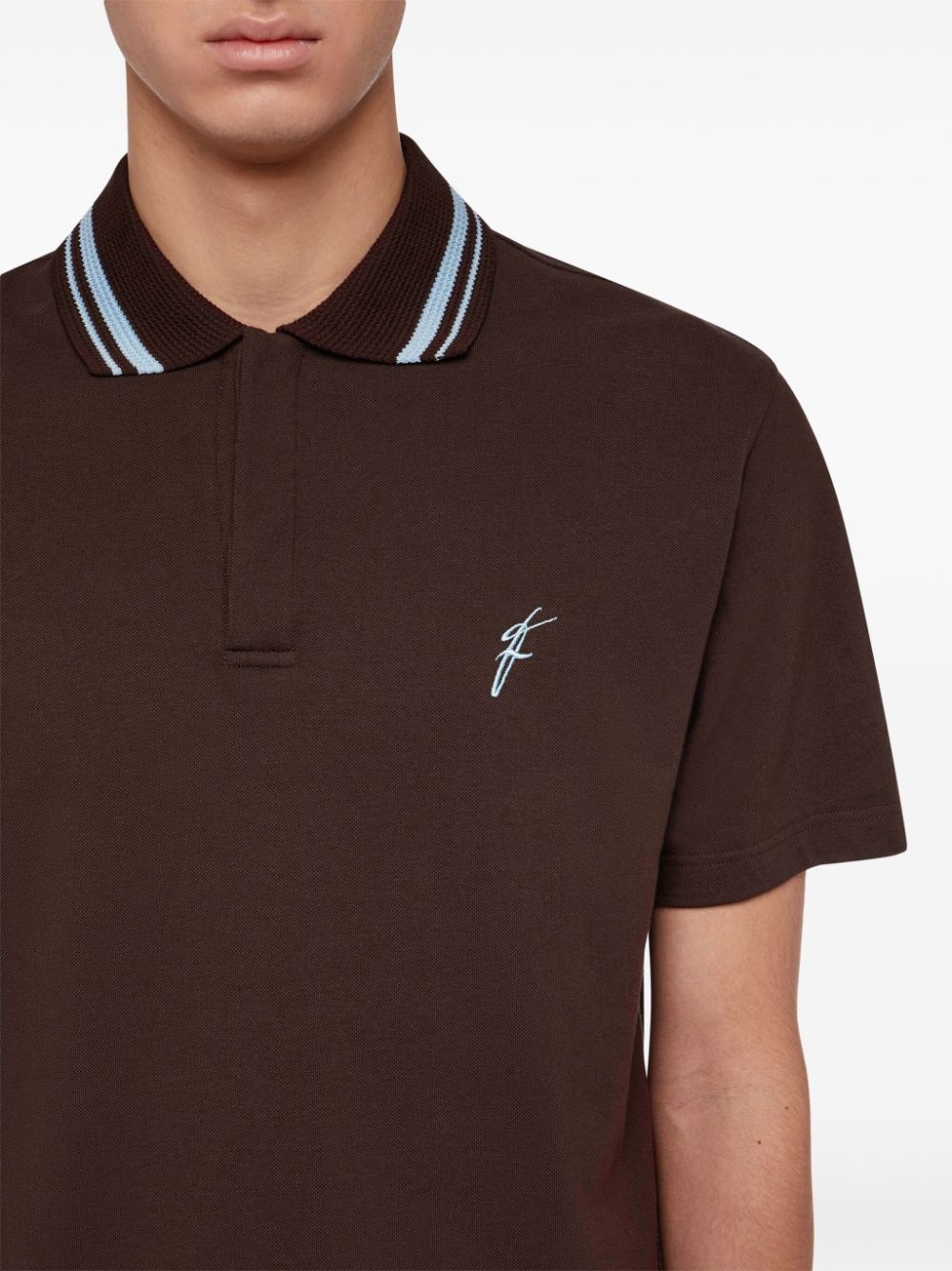 logo-embroidered polo shirt - 5