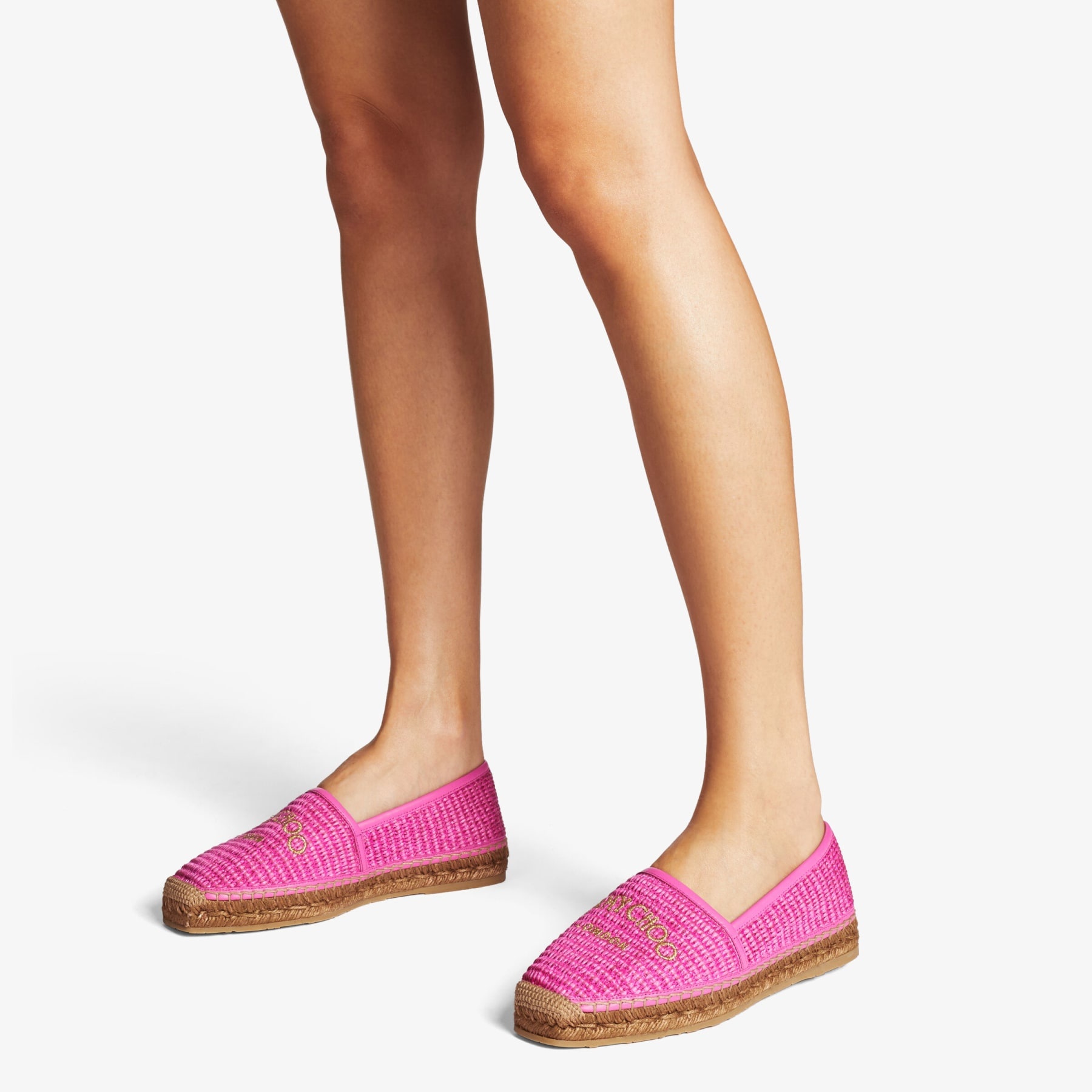 Brie Flat
Fuchsia Jimmy Choo Embroidered Raffia Espadrilles - 2