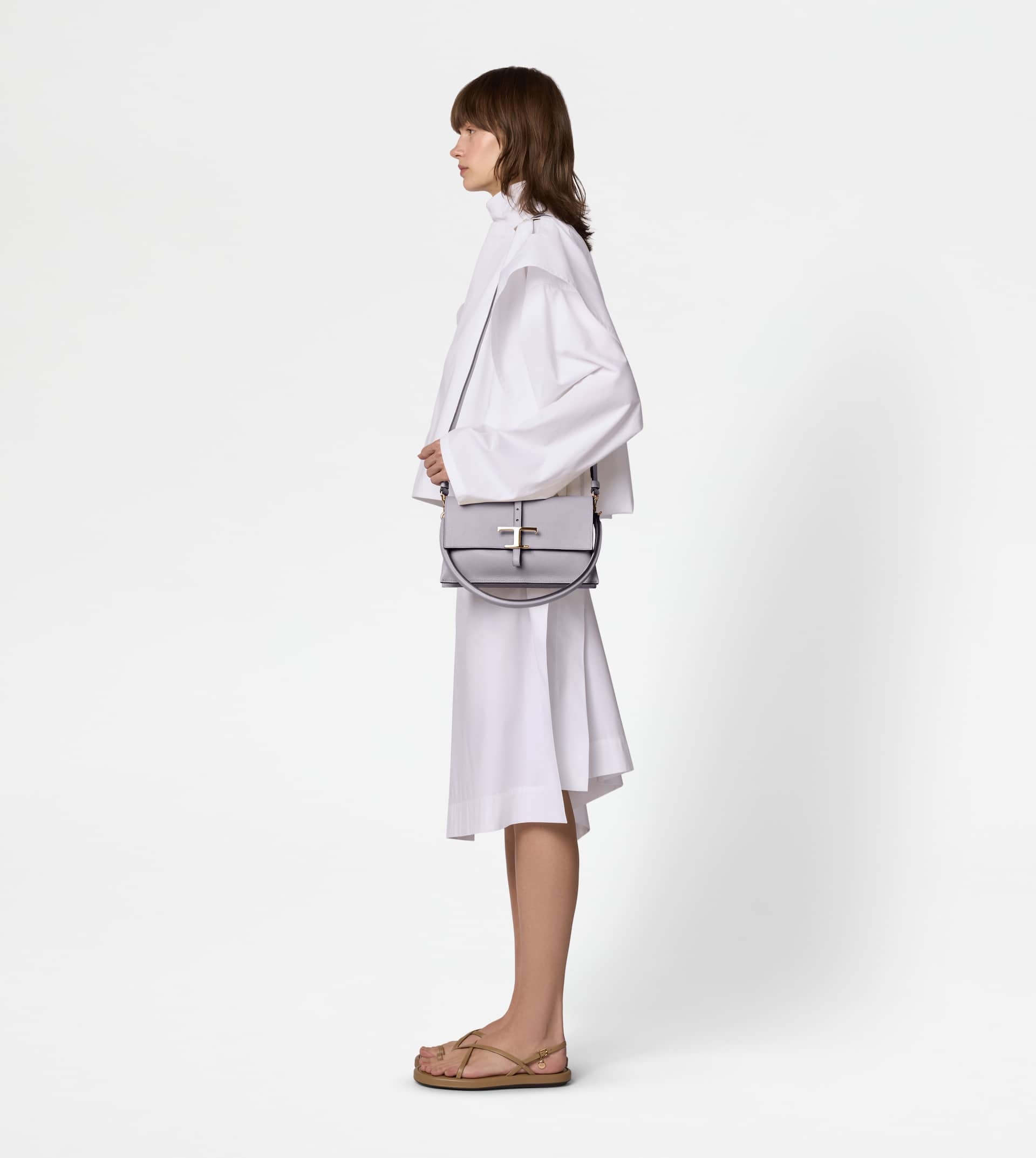 T TIMELESS FLAP BAG IN LEATHER MINI - VIOLET - 8