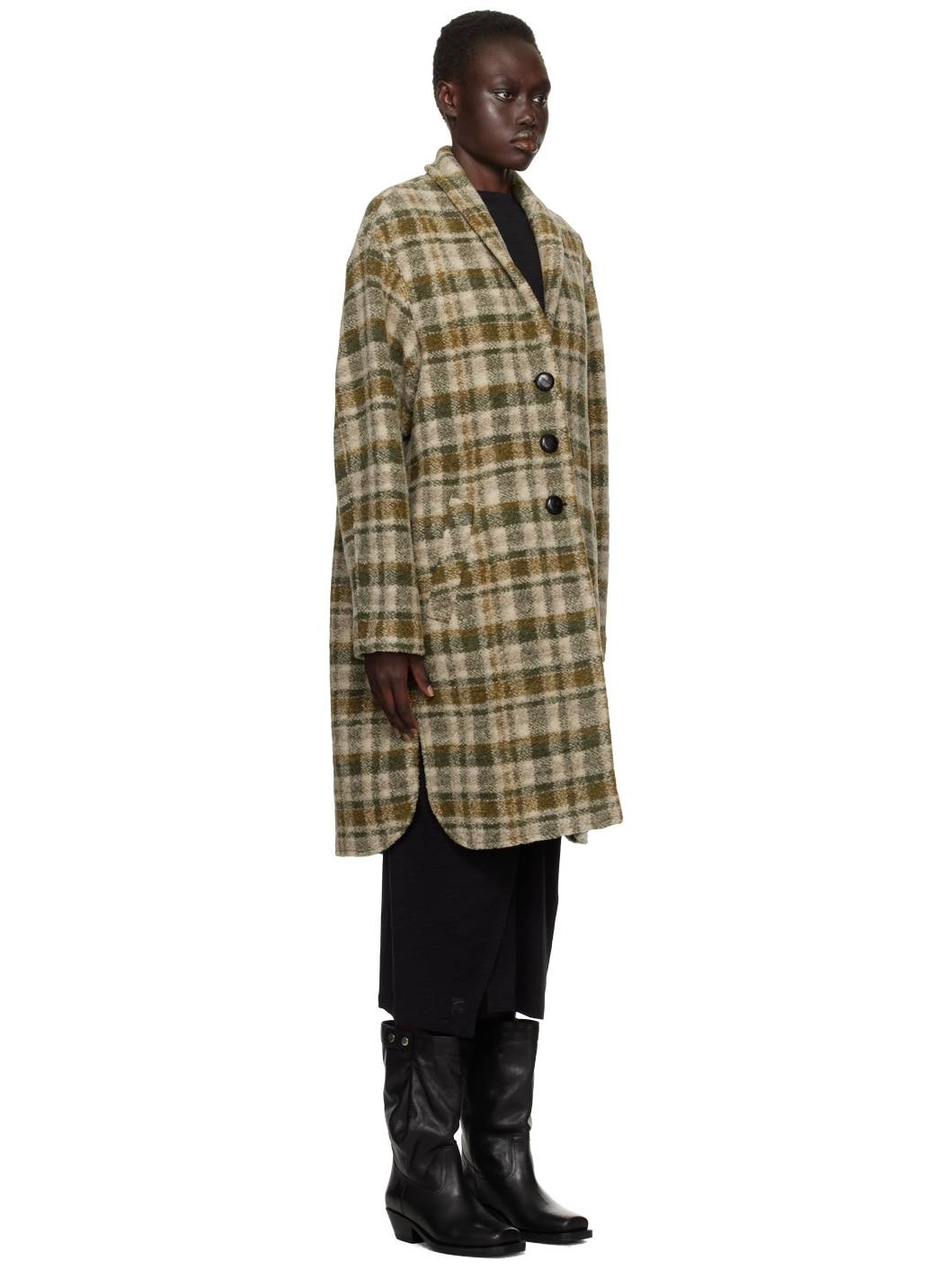 Green & Brown Gabriel Coat - 2