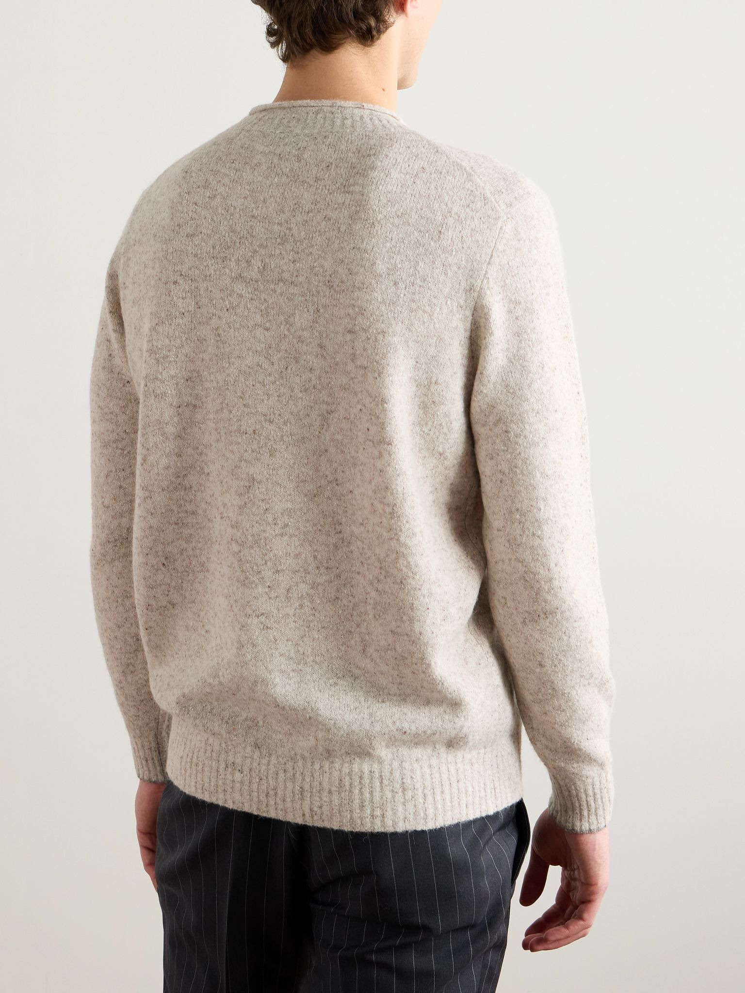 Ribbed-Knit Sweater Gray - 4
