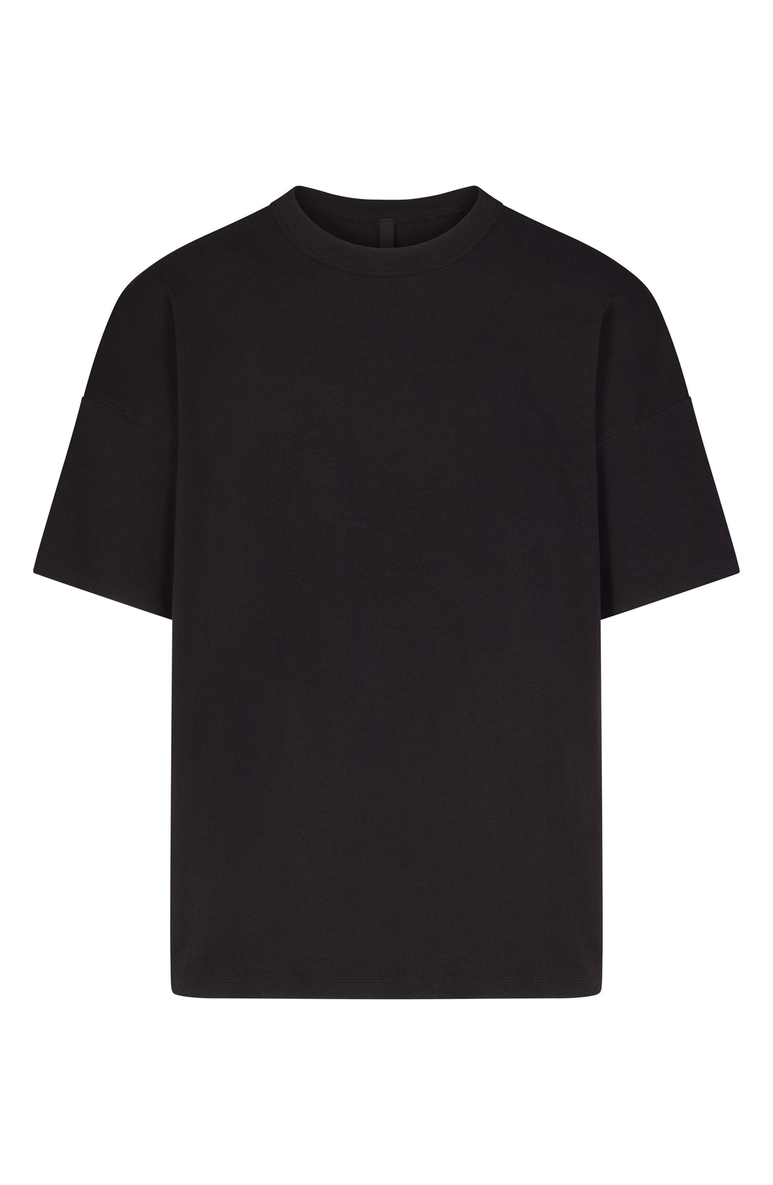 SKIMS Oversize Stretch Crewneck T-Shirt in Obsidian at Nordstrom - 4