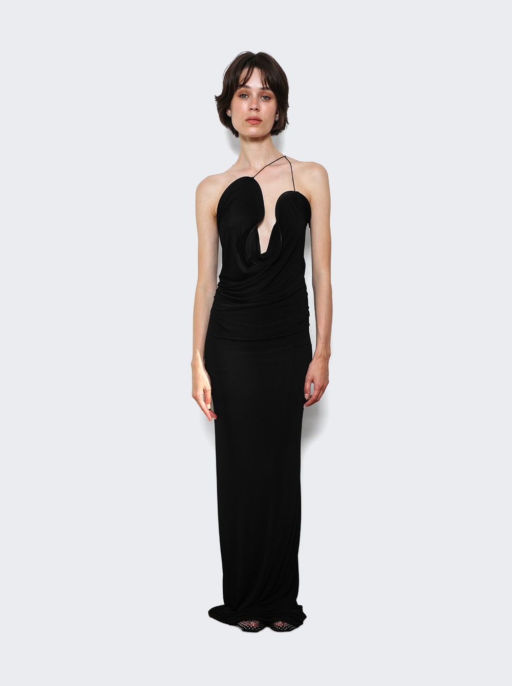 Wave Coil Dress Black - 2