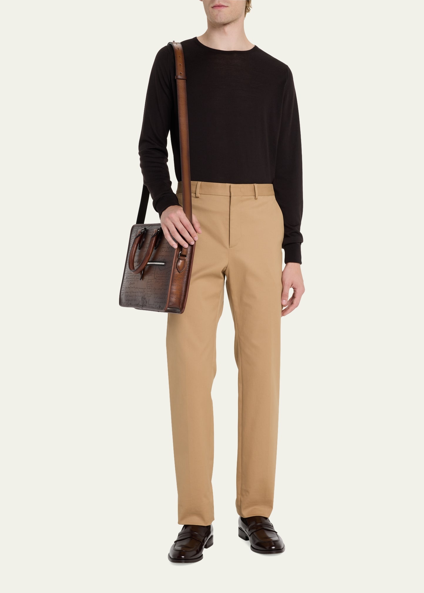 Men's Un Jour Mini Scritto Leather Briefcase - 5